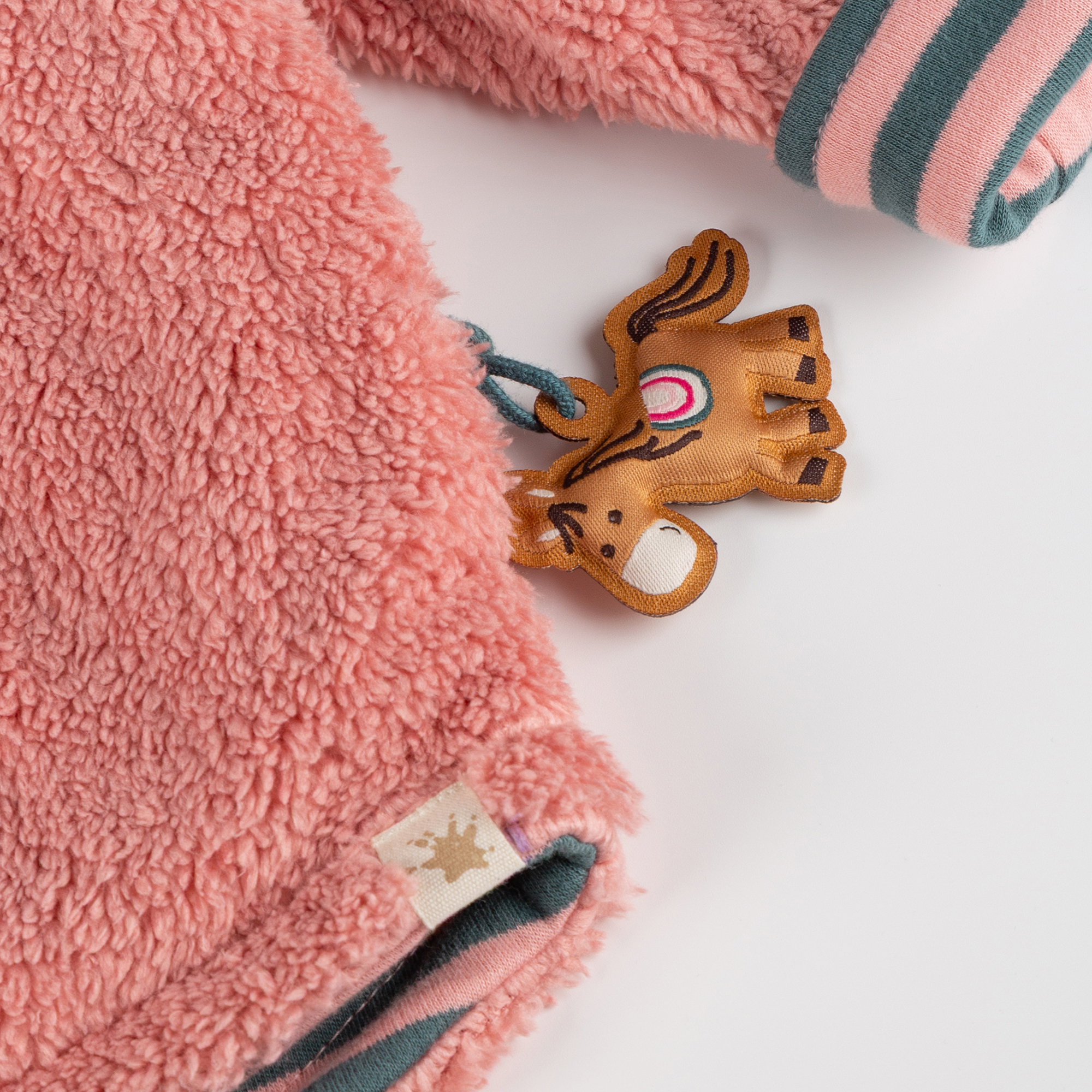 Hooded teddy fleece jacket Pony Love, lined Hooded teddy fleece jacket Pony Love, lined