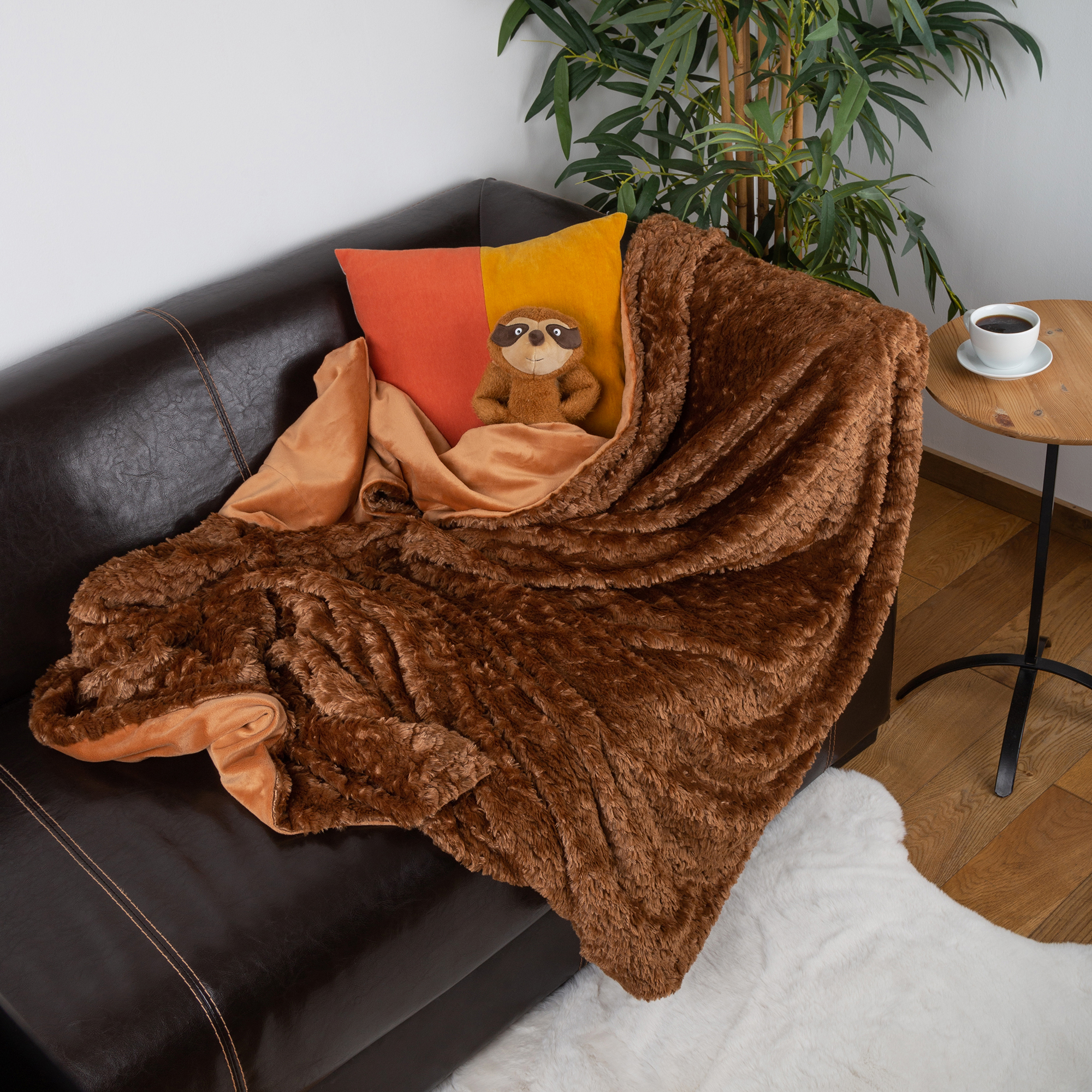 Design plush throw blanket, velour backing, Beasts Design plush throw blanket, velour backing, Beasts