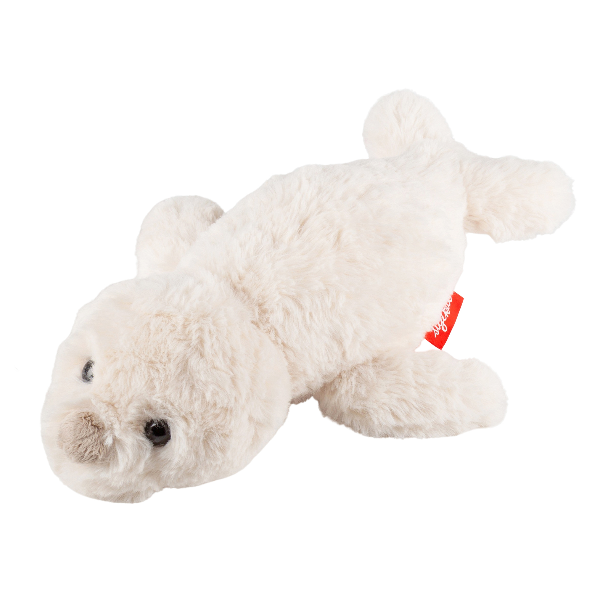Silky soft plush toy seal pup, white