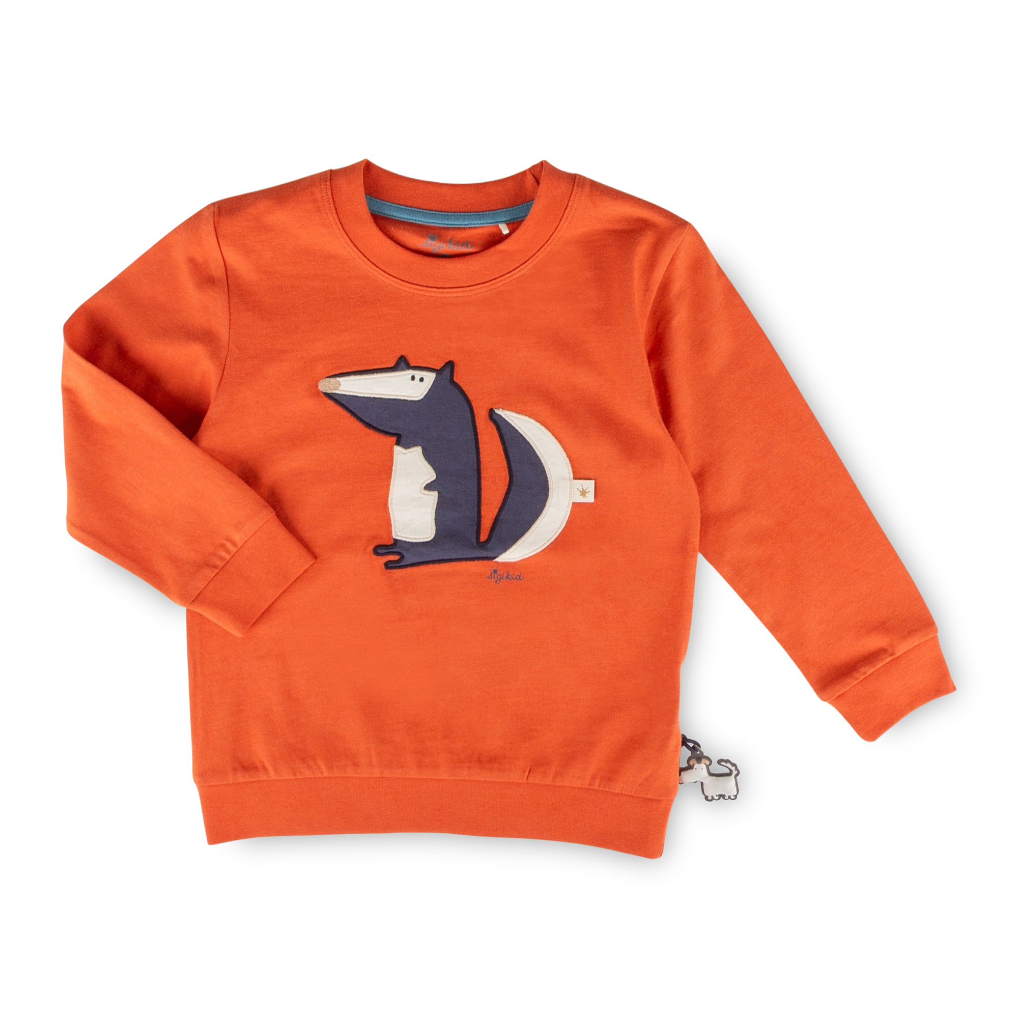 Children's long sleeve Tee badger, ribbed cuffs
