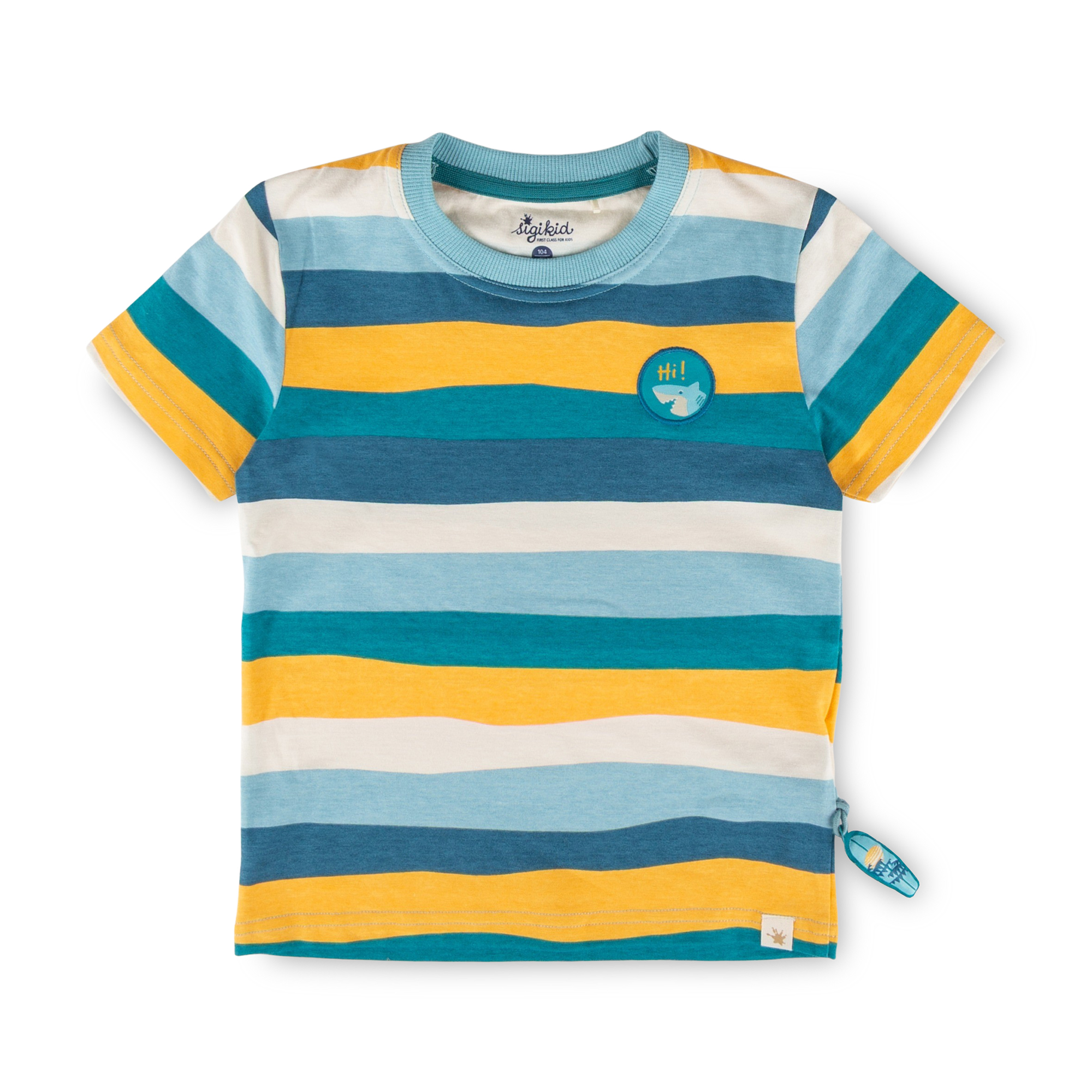 Striped children's T-shirt, Blue & Bright