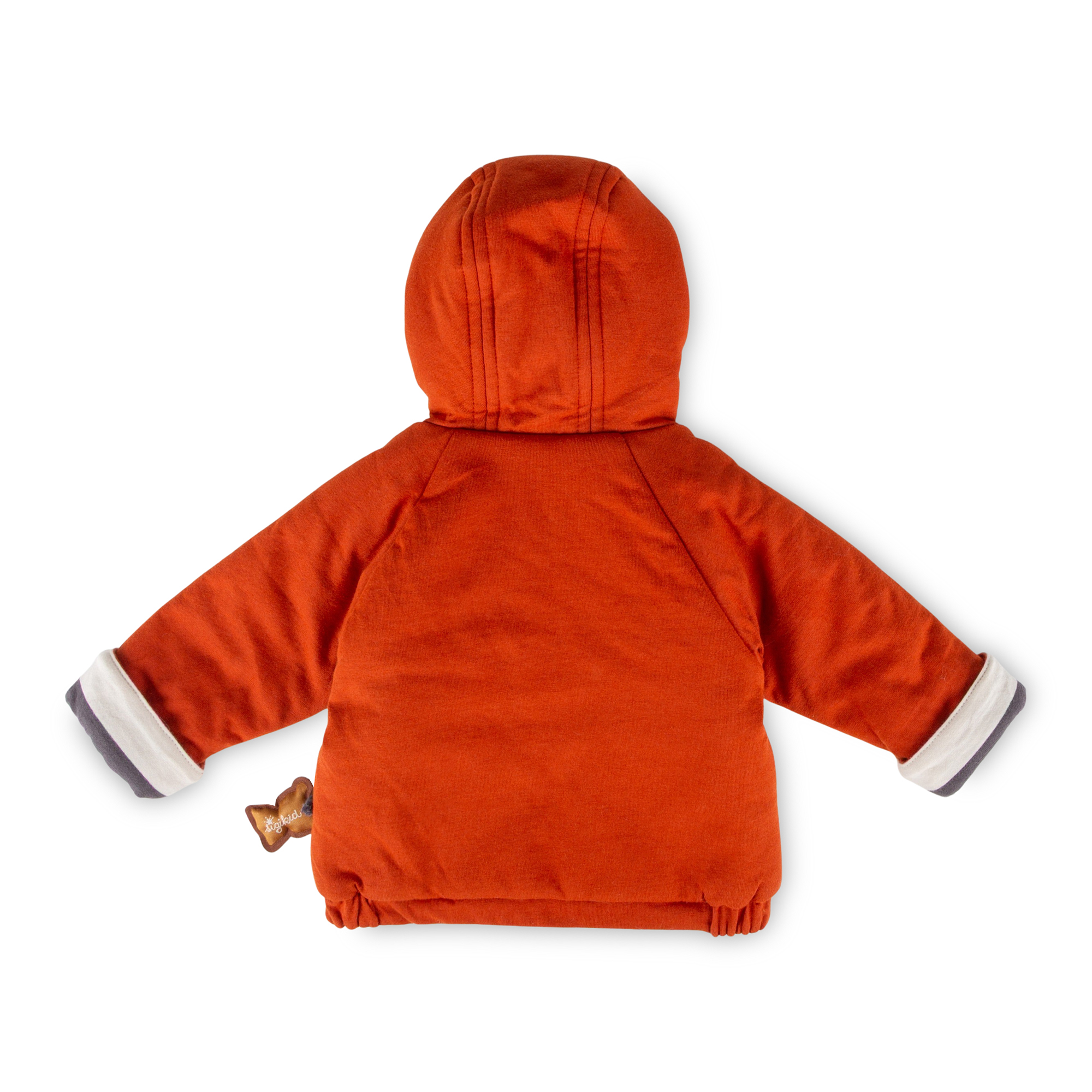 Baby Wendejacke Winterbär wattiert, rot oder grau/weiß gestreift