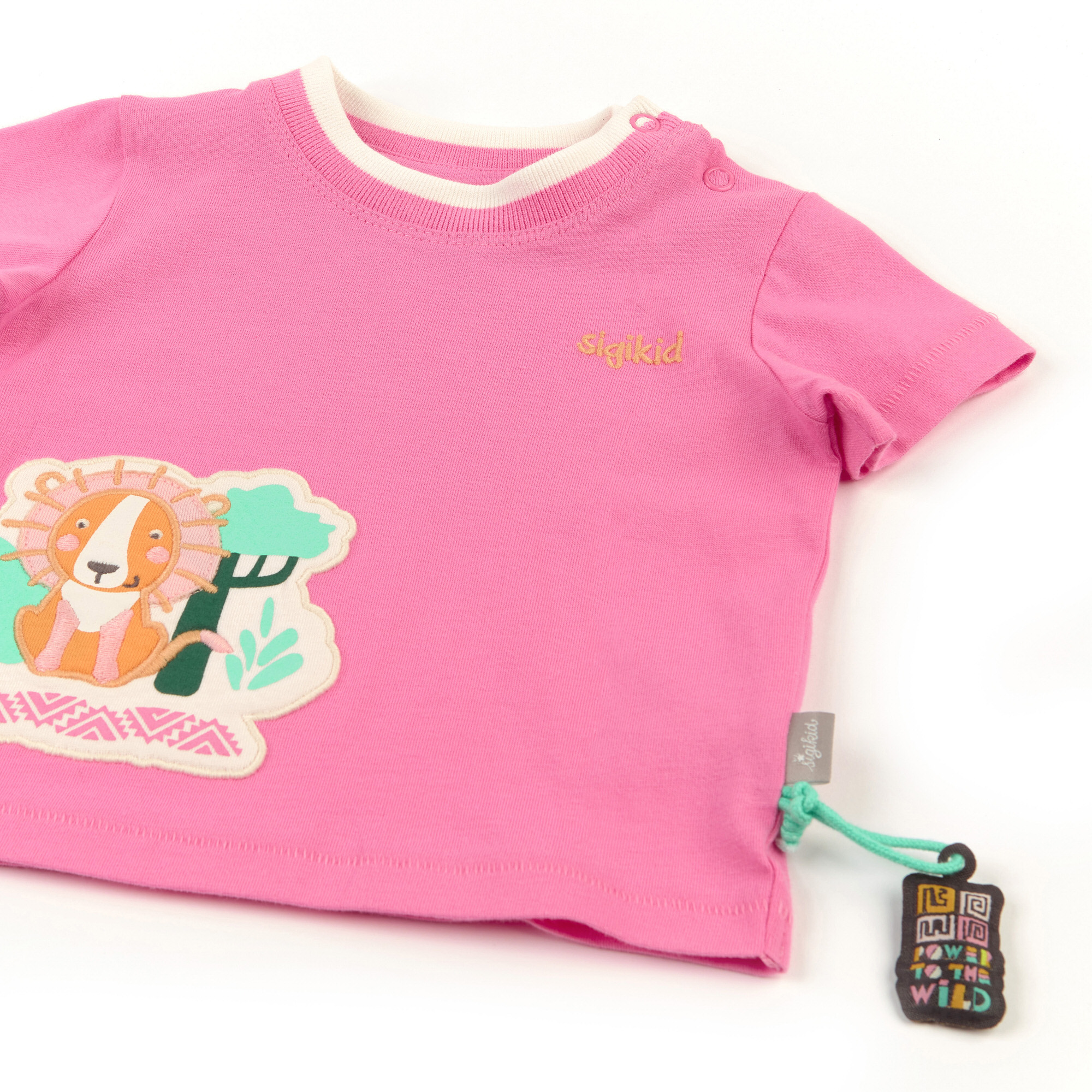 Baby T-Shirt in Pink mit Löwen Motiv