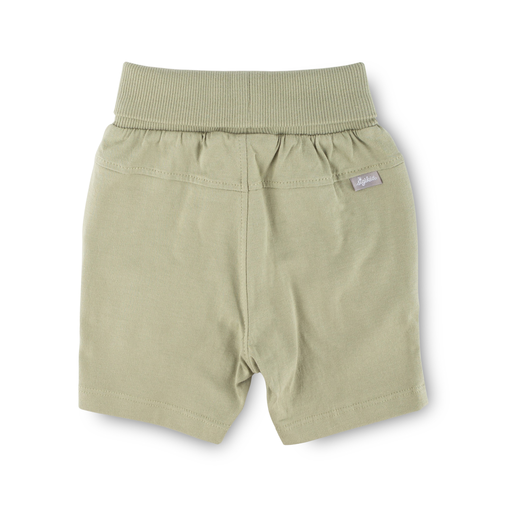 Baby jersey bermuda shorts reed green, Happy Crocodile