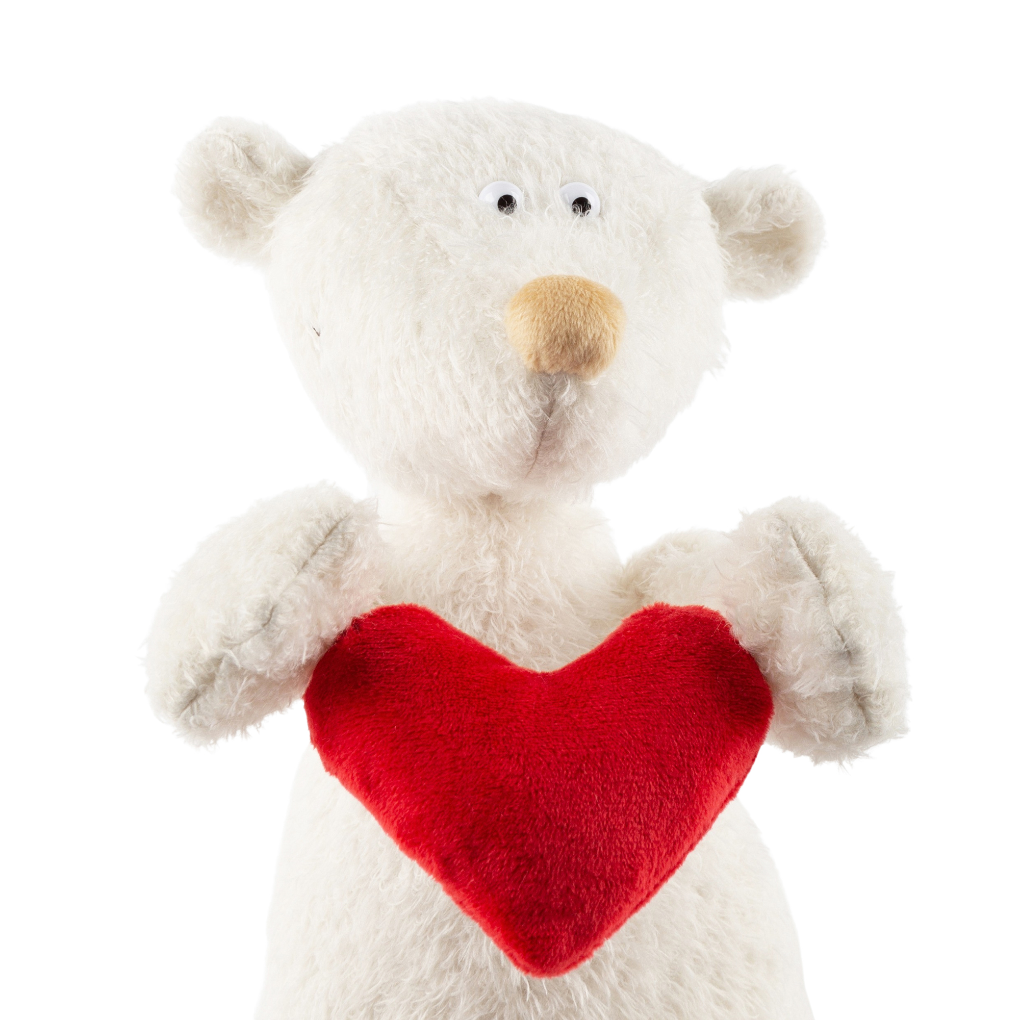 Plush bear Ach Good! with heart, écru, BEASTS