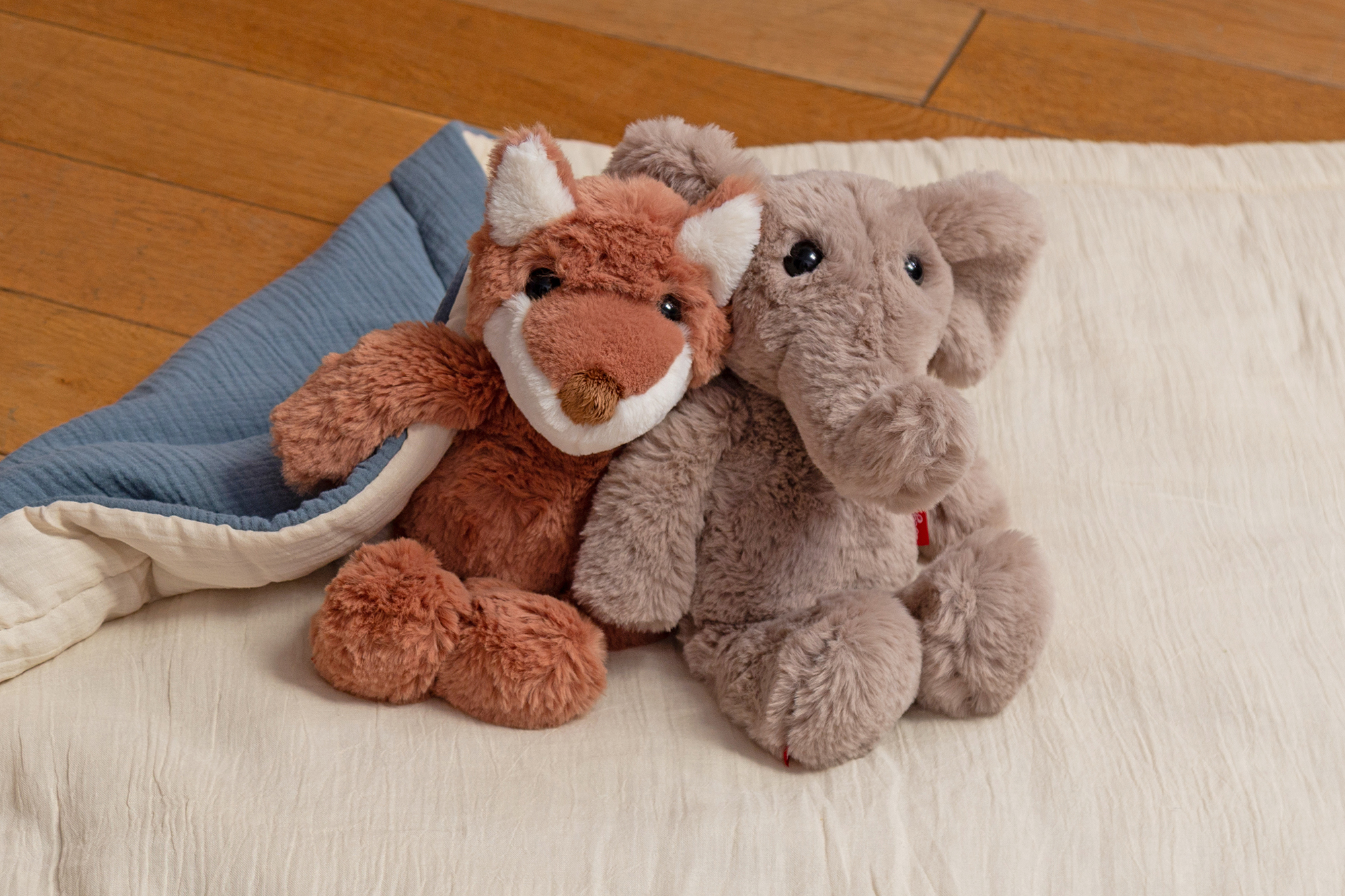 Silky soft plush toy elephant