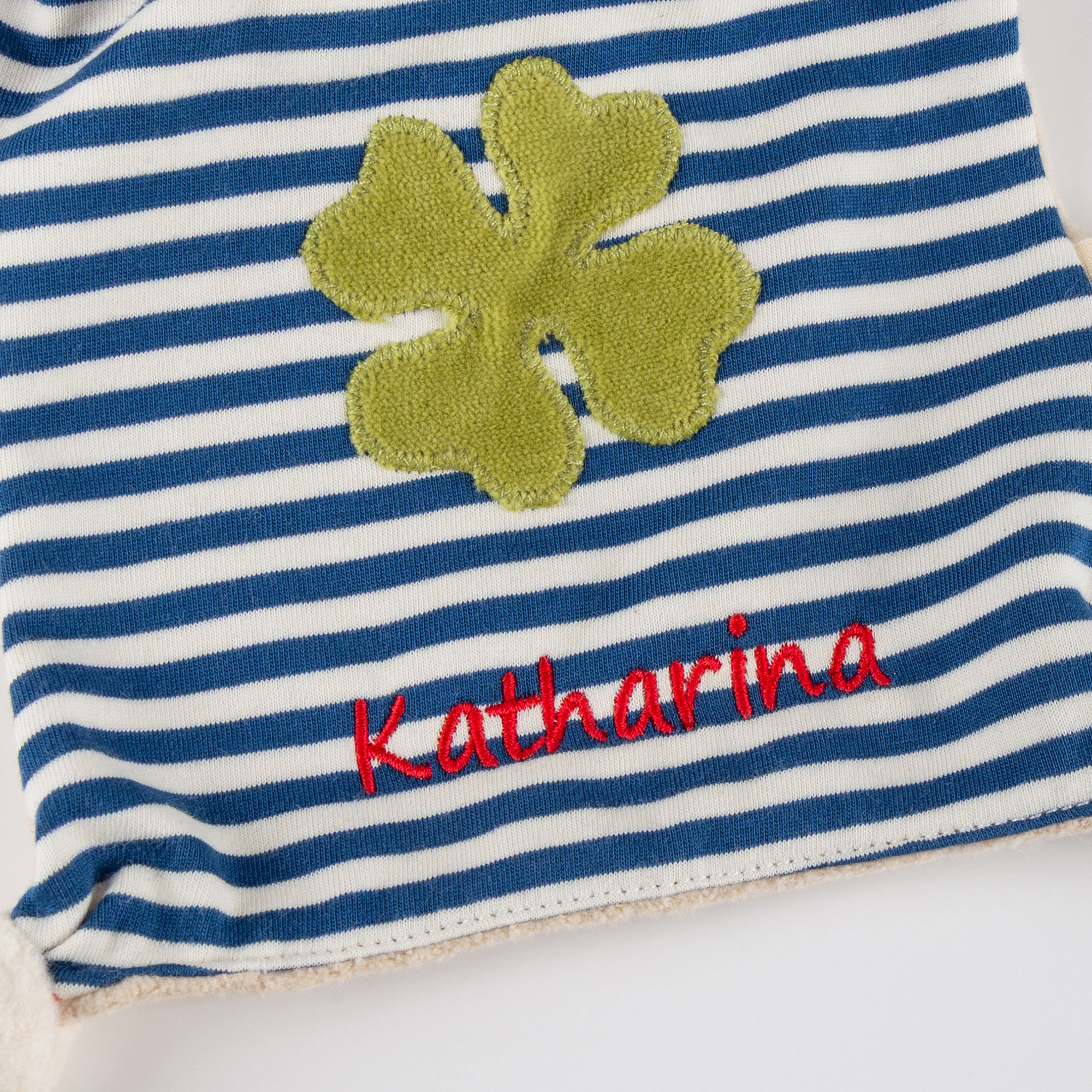 Baby Bio Schnuffeltuch Hase mit Name, Green