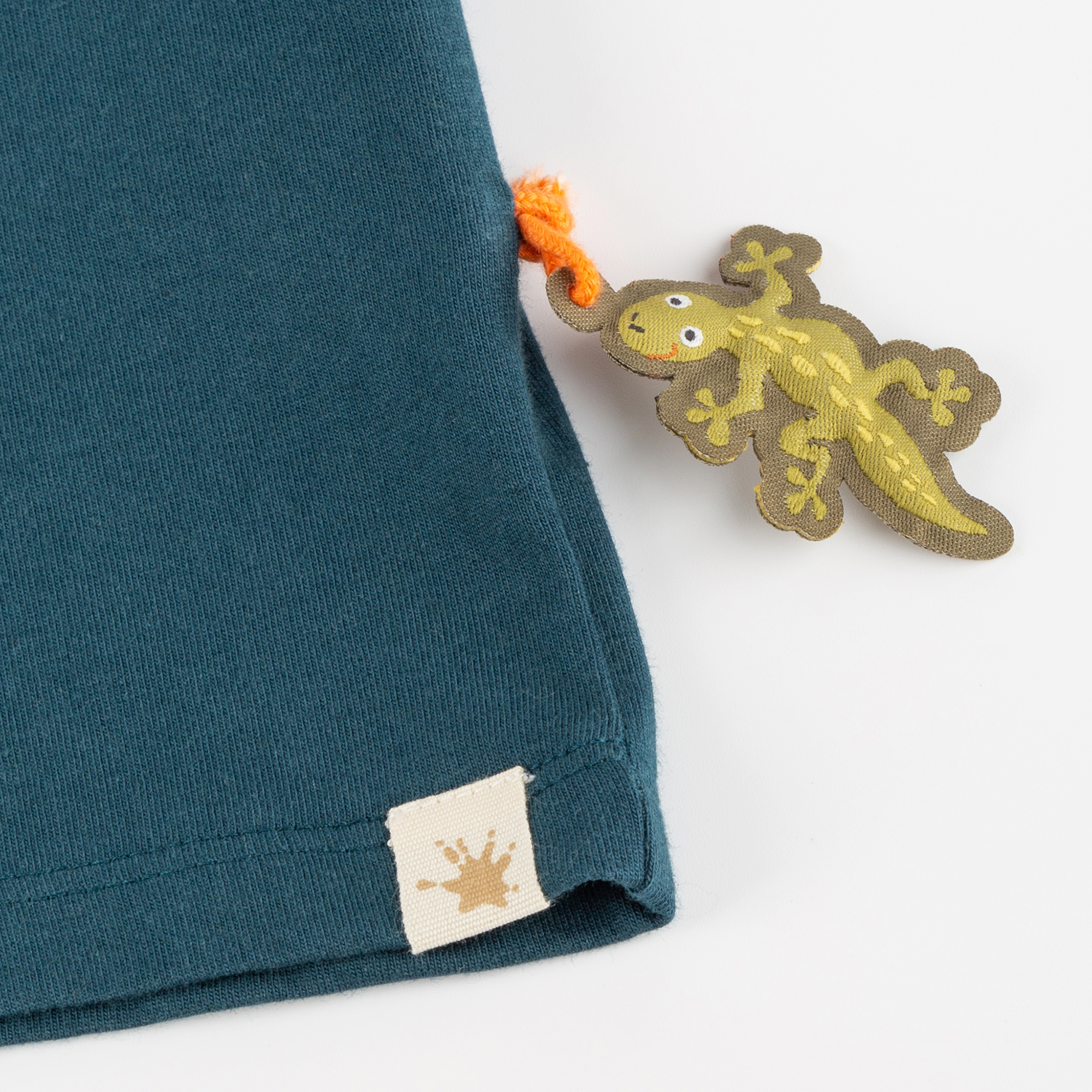 Baby T-Shirt Gecko, petrolblau, Jungle