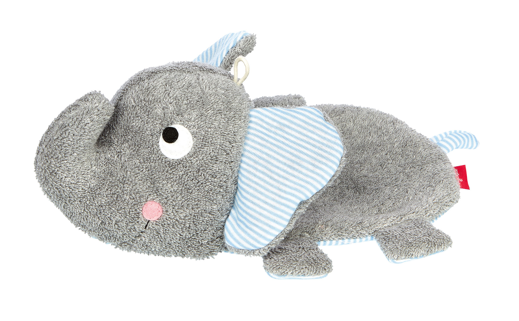 Baby bath soft toy elephant, terry cloth