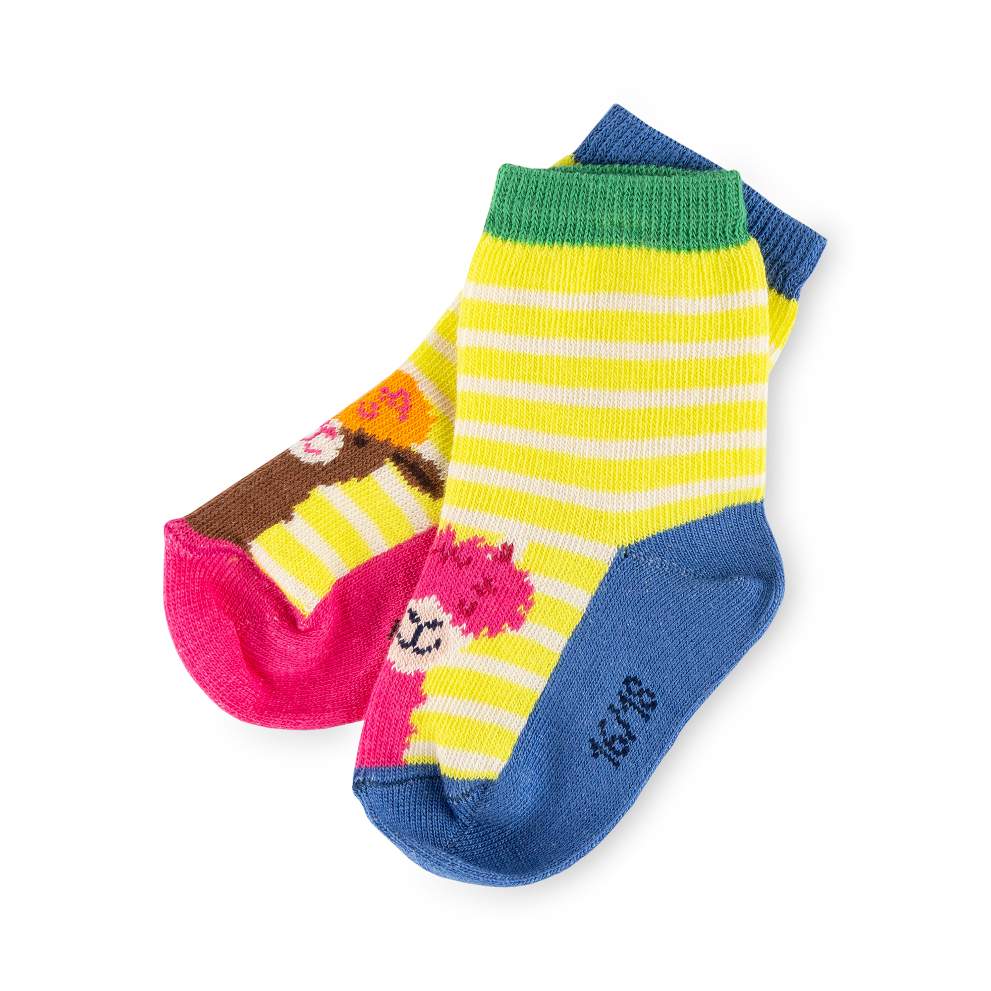 Baby 3er Socken-Set Lama, bunt gestreift