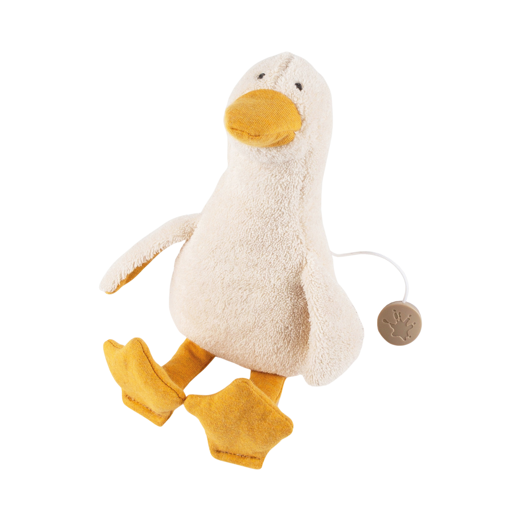 Musical soft toy duck, cotton & kapok, Natural Friends