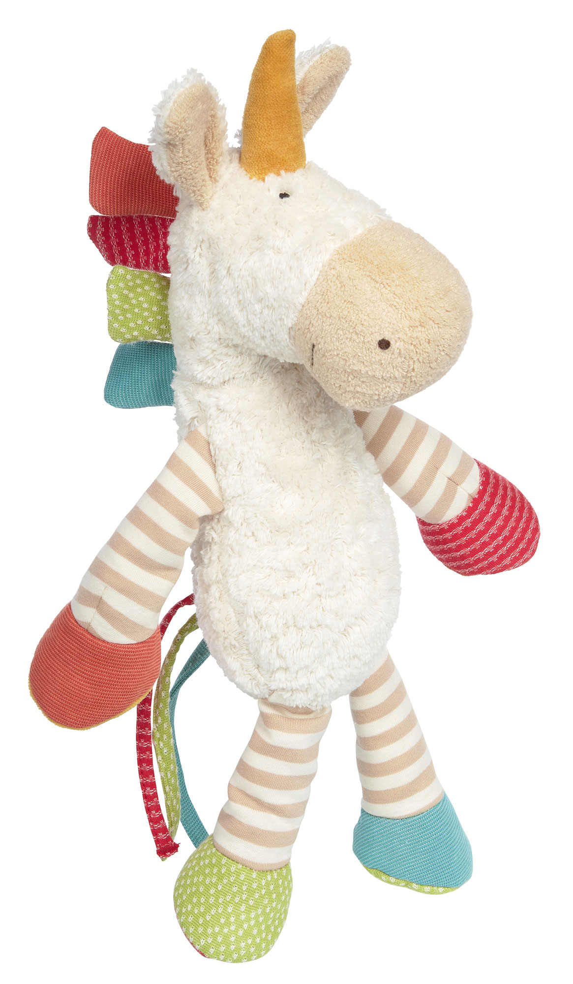 Unicorn soft toy, organic, patchwork sweety