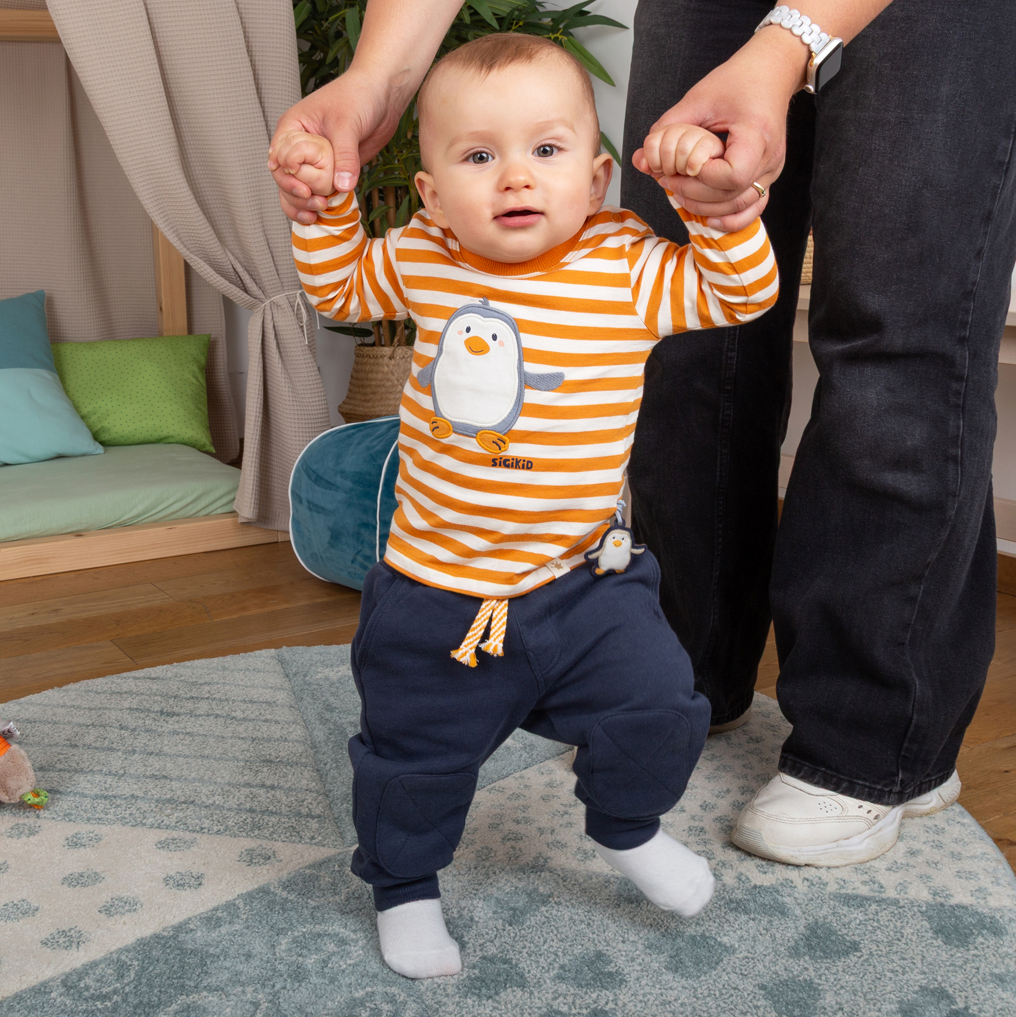 Baby sweat pants Polar Friends, wadded knee patches