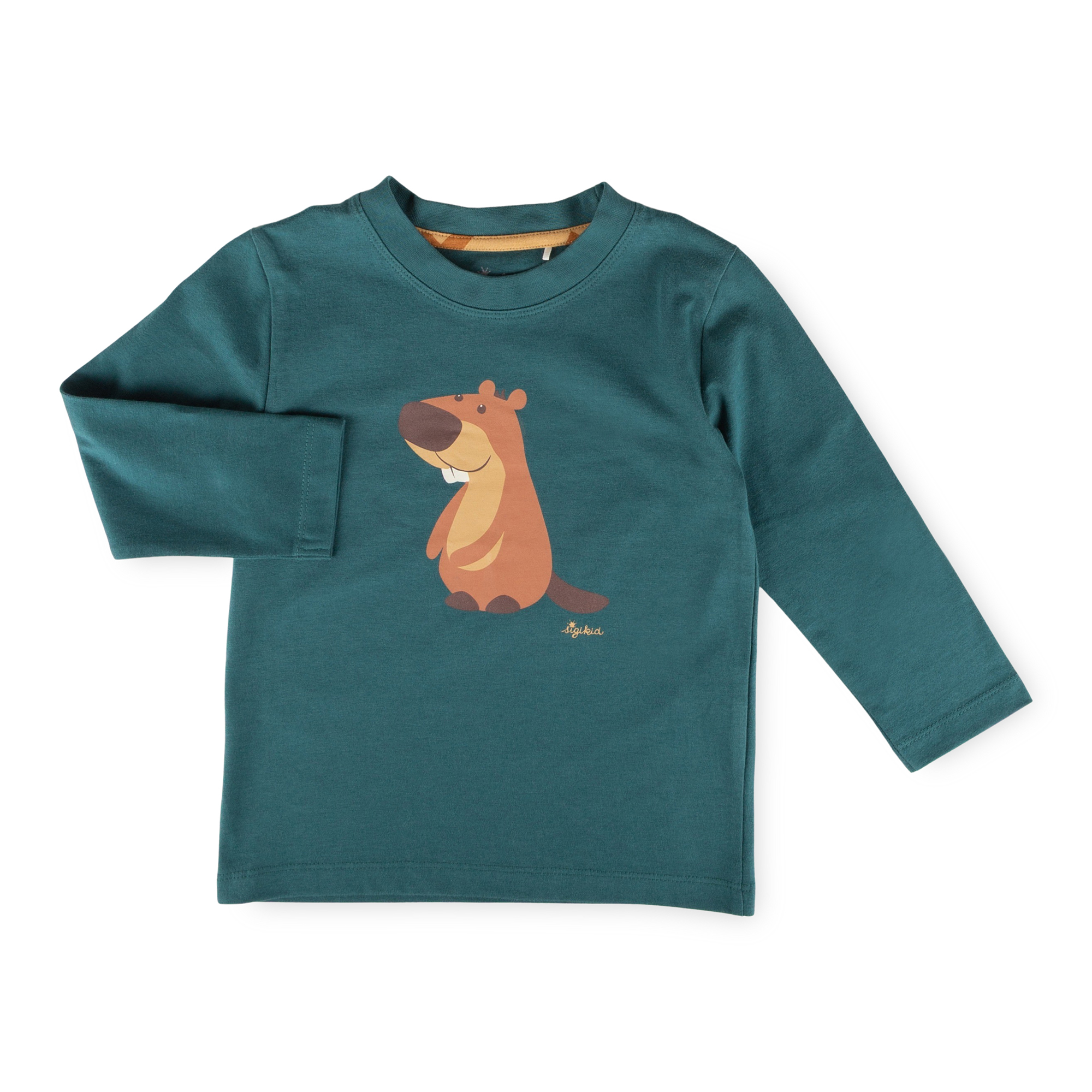 Children's long-sleeved pajamas beaver