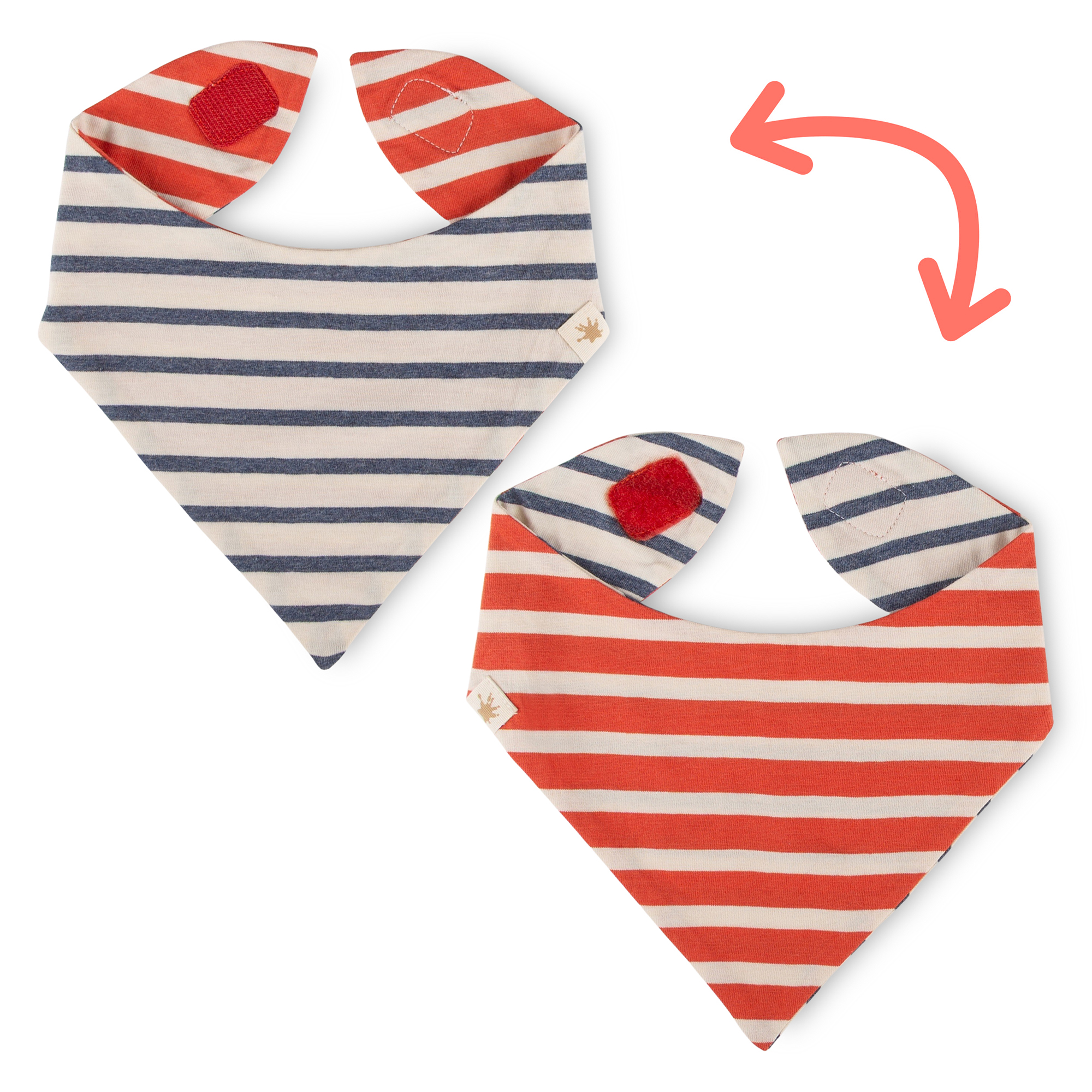 Baby Ringel Wendehalstuch, rot und blau