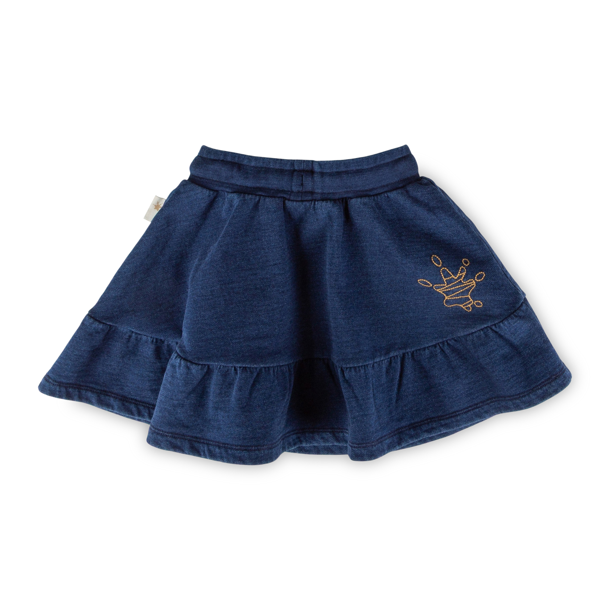 Kinder Sweatrock Denim Optik Klecks , dunkelblau