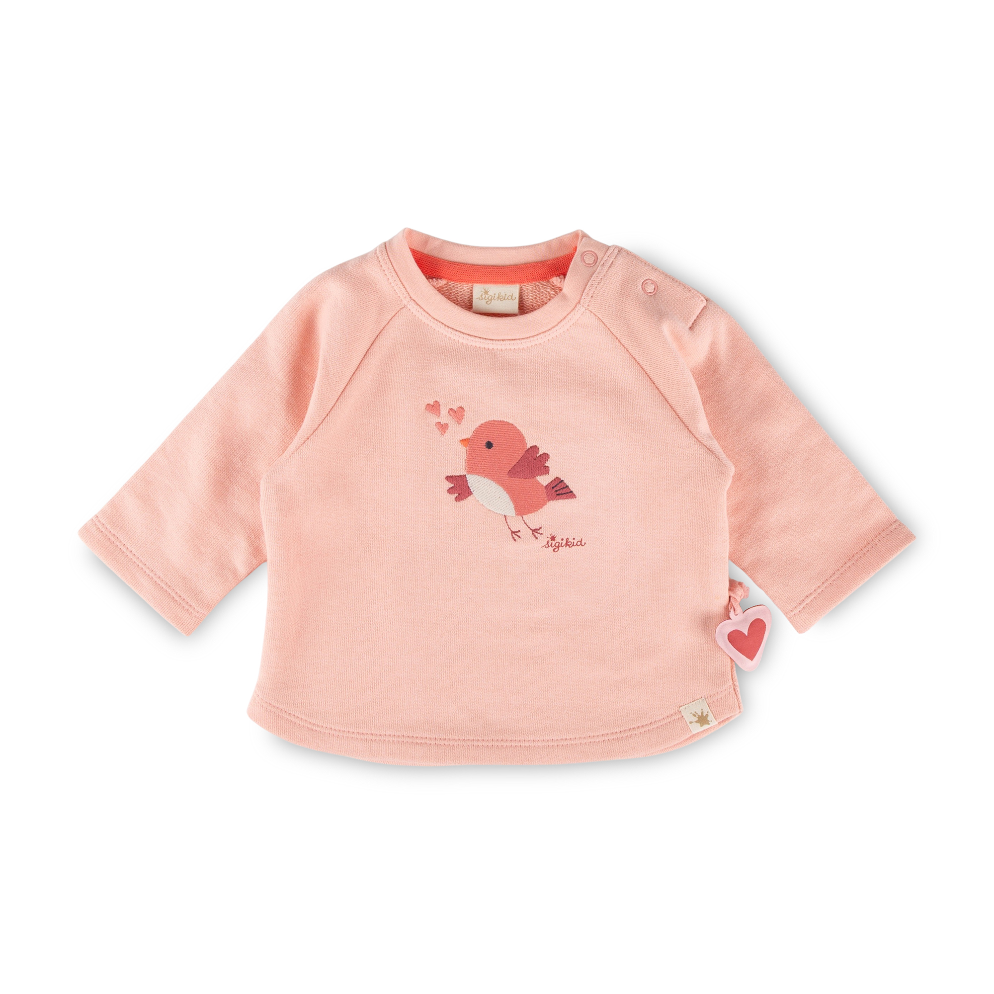 Pale pink baby sweatshirt Spring Birds