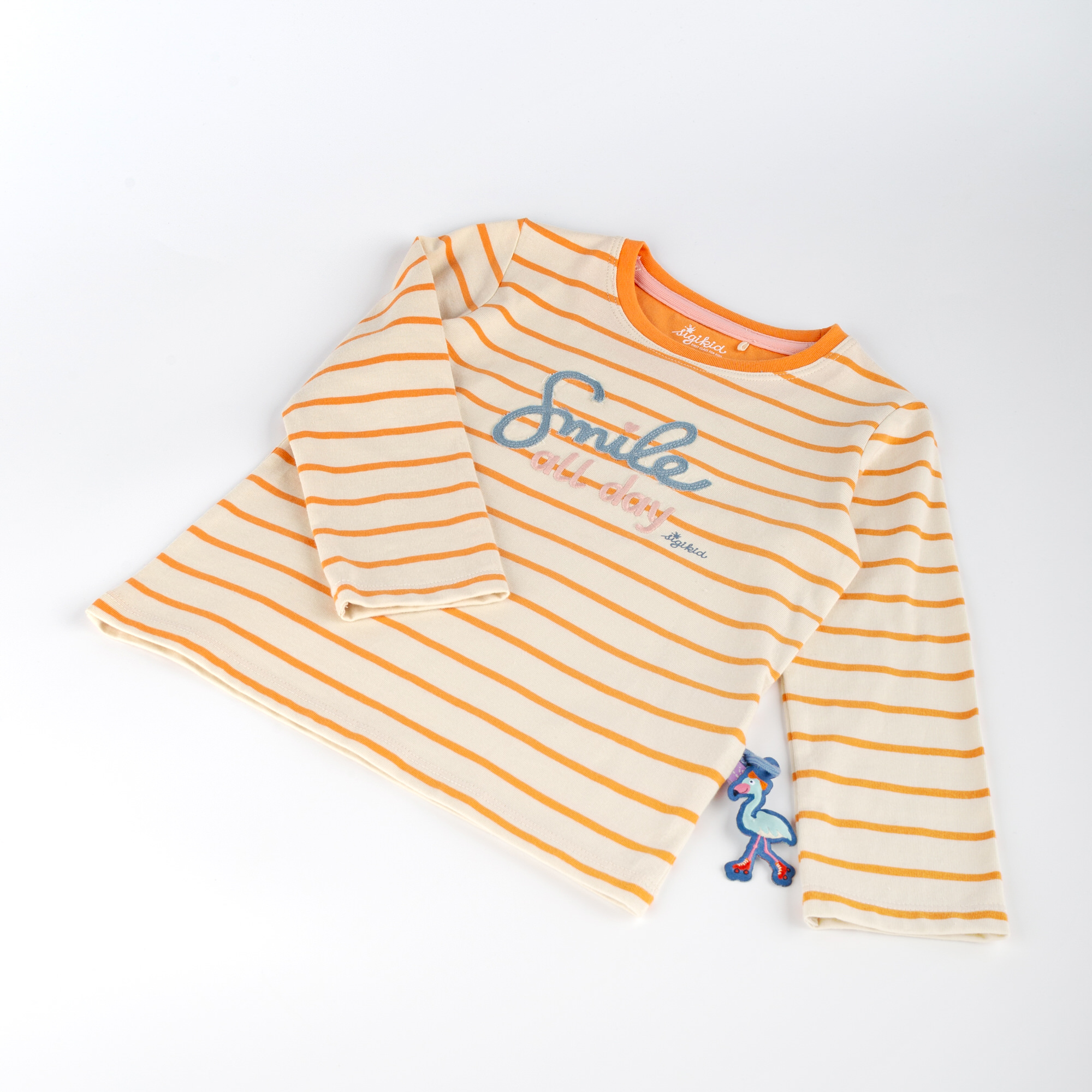 Girls' striped long sleeve Tee Smile Girls' striped long sleeve Tee Smile