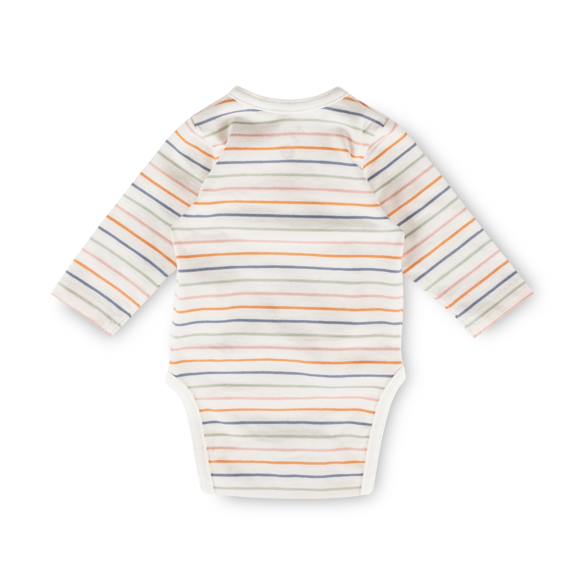 Newborn baby long sleeve onesie, striped