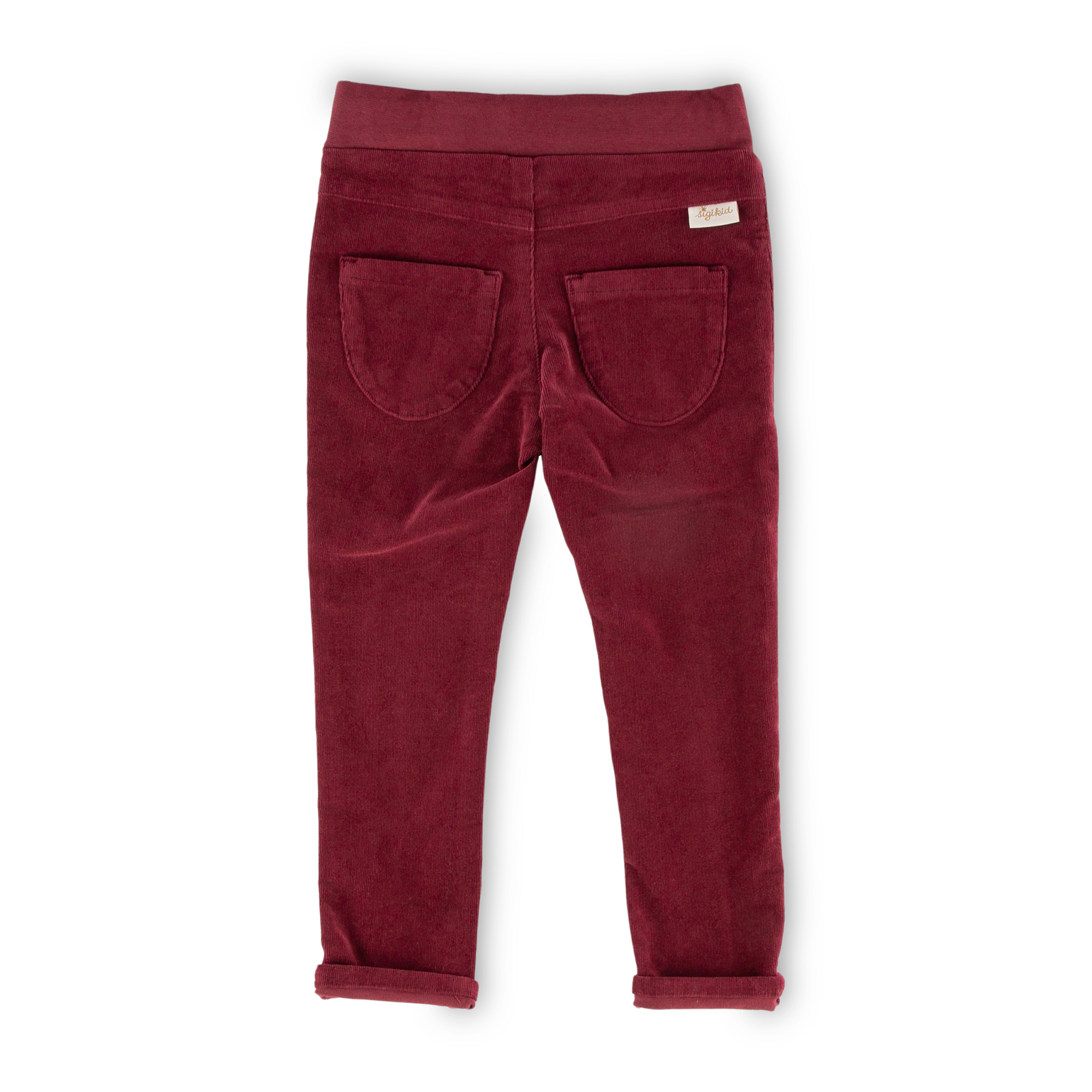 Children's corduroy pants, dark red