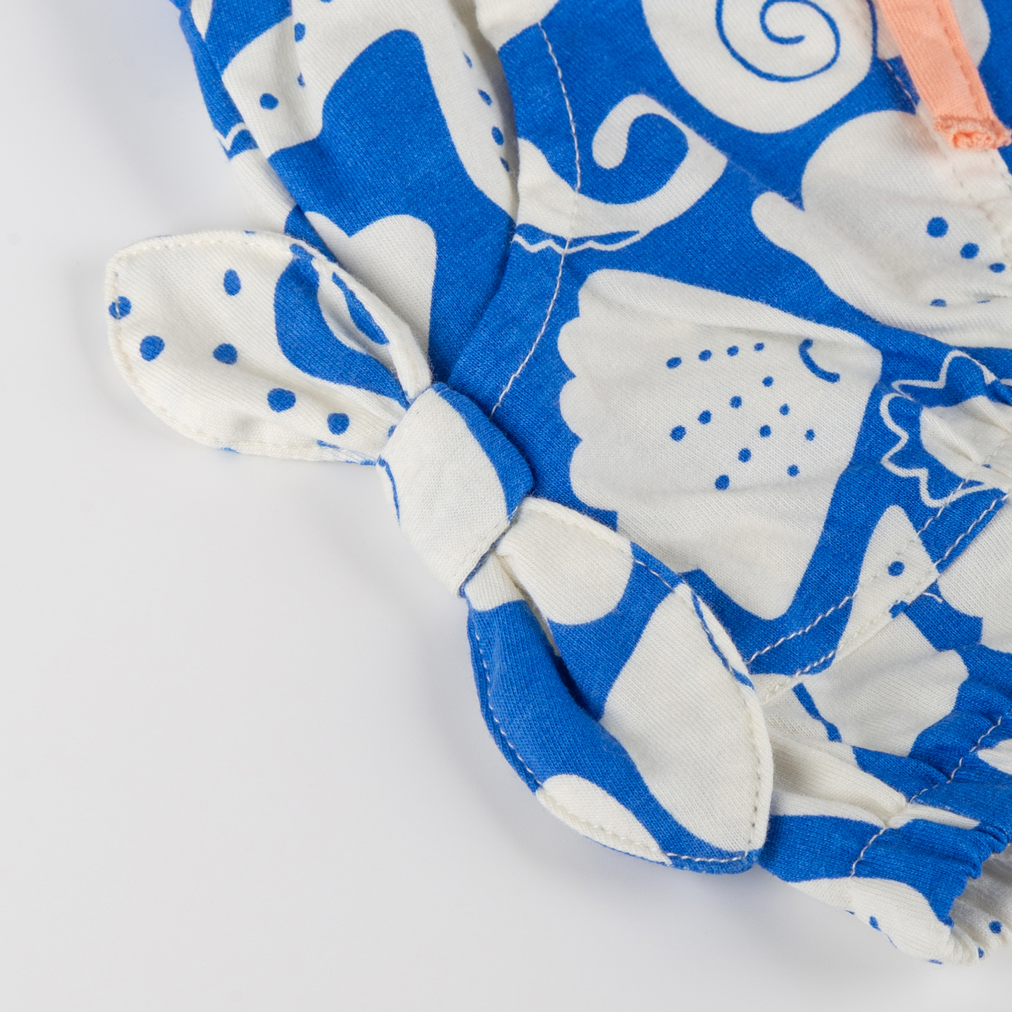 Baby Shorts Strand Print, blau mit weiß