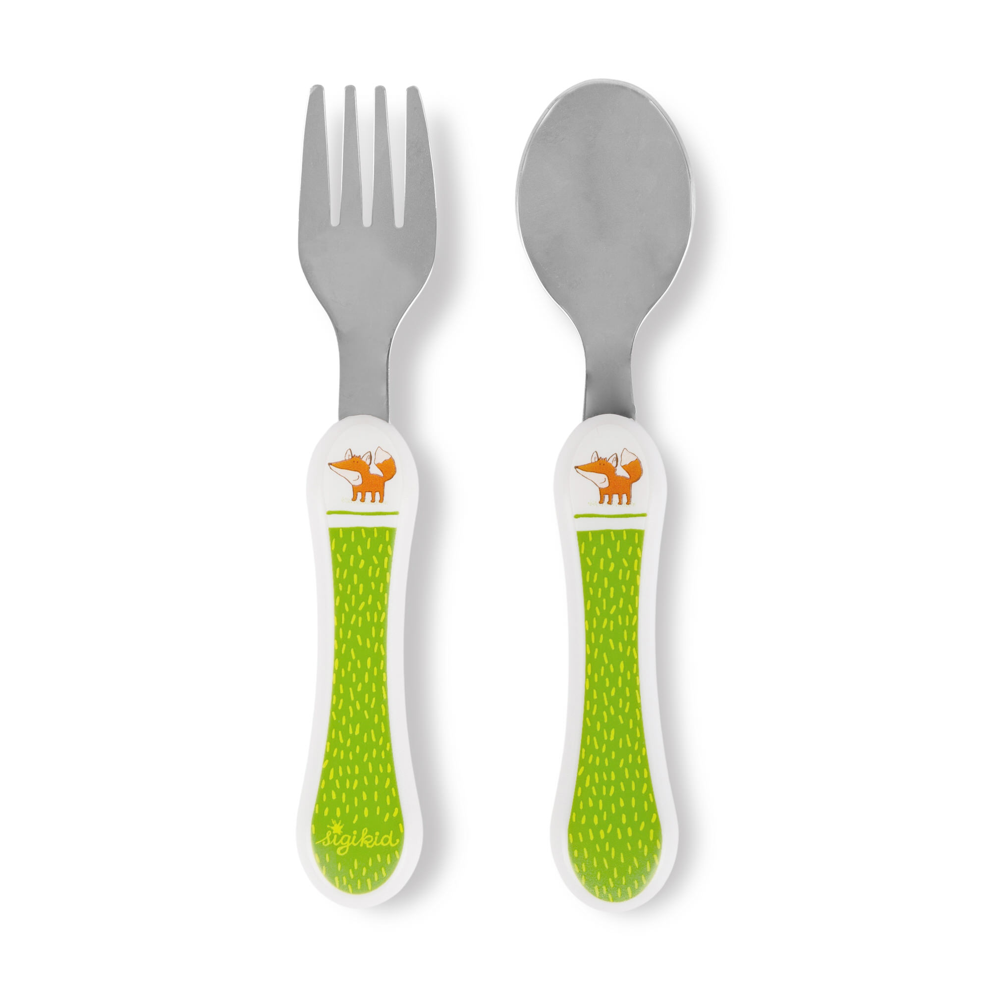 Children's cutlery set fork and spoon, Forest Fox