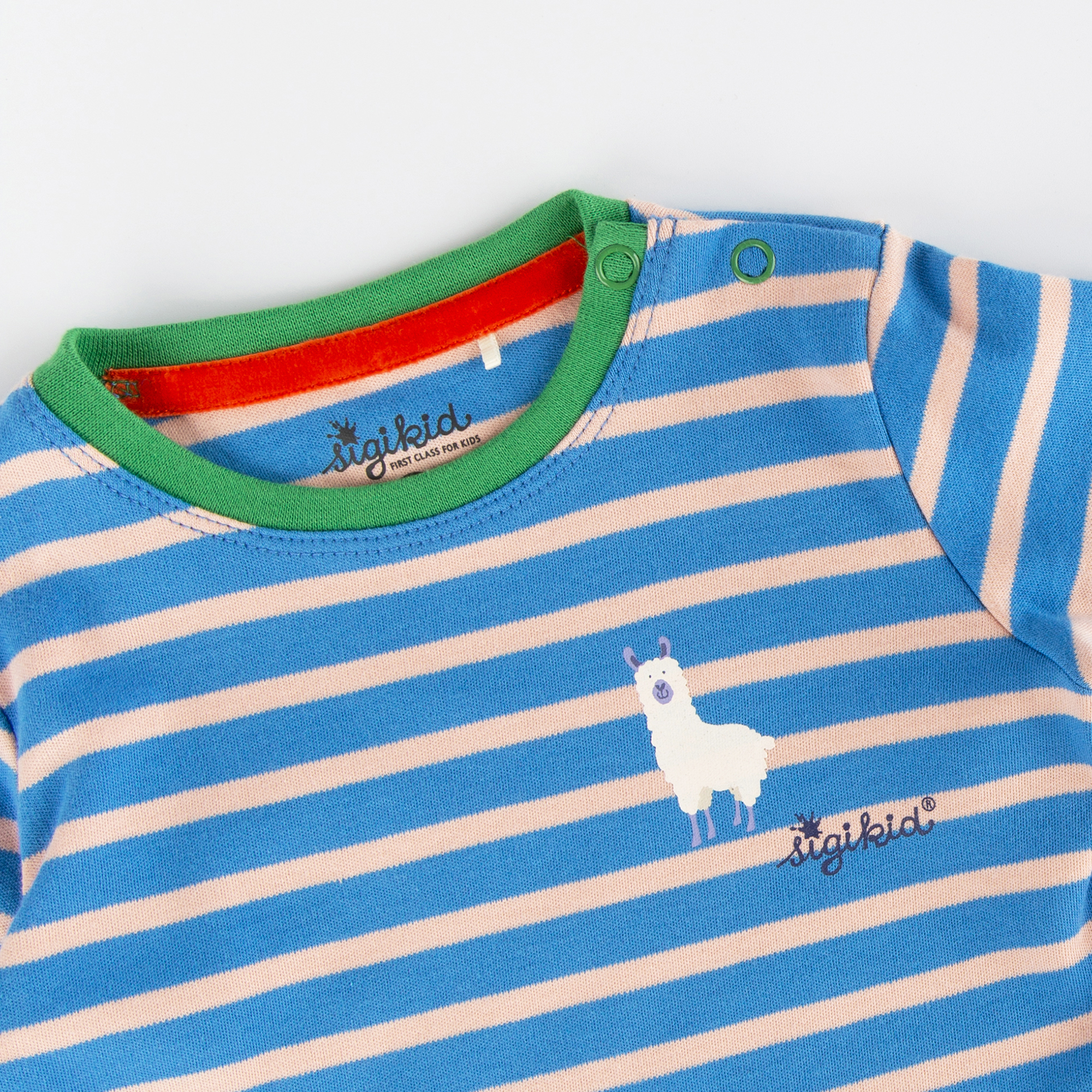 Baby Kleid Crazy Lama, blau gestreift Baby Kleid Crazy Lama, blau gestreift