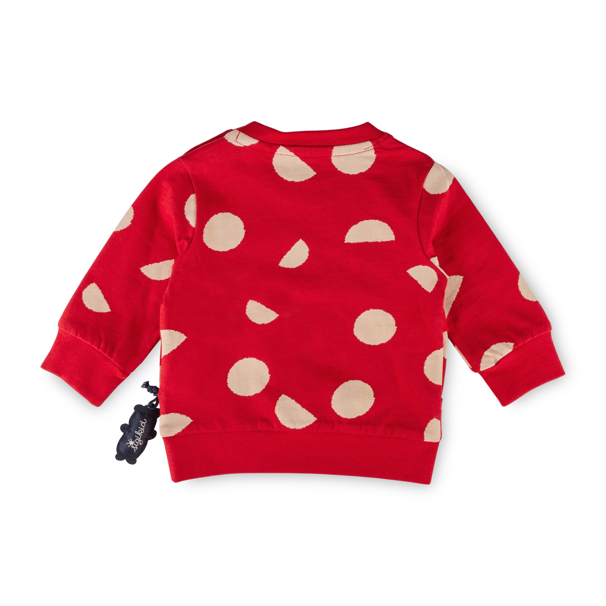 Rotes Baby Langarmshirt mit Taschen, bedruckt