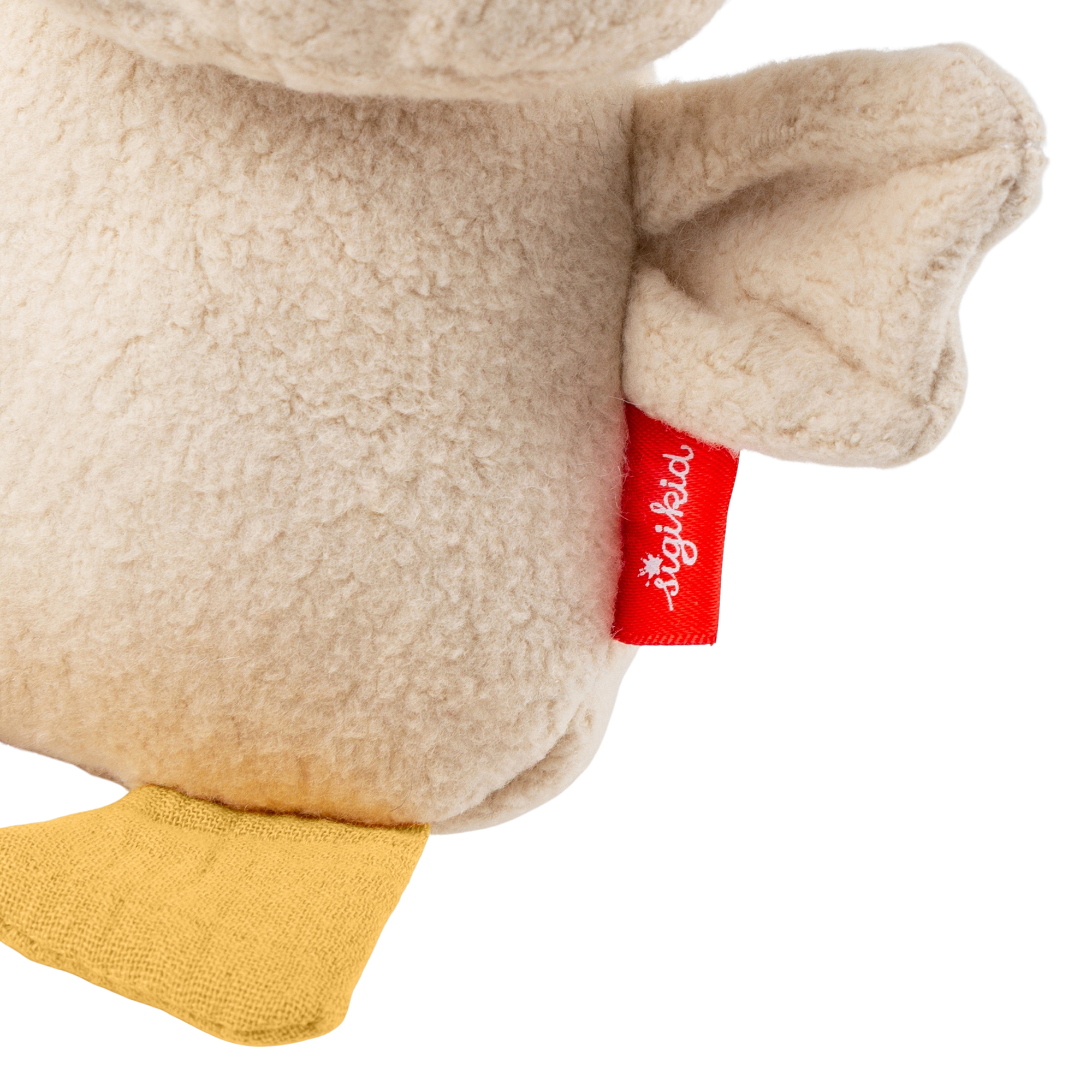 Baby Greifling Gans mit Knister- und Quietschfunktion, beige