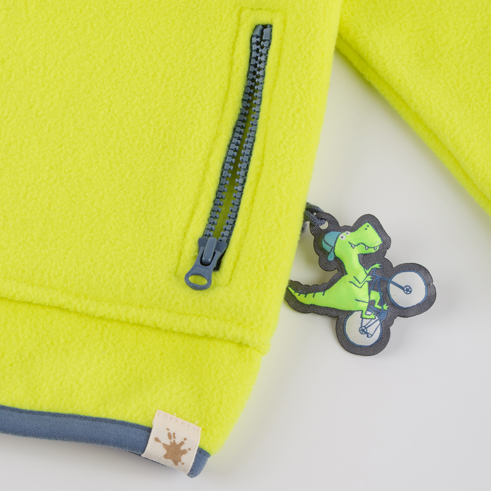 Kinder Fleecejacke Sporty Dino, gelb Kinder Fleecejacke Sporty Dino, gelb