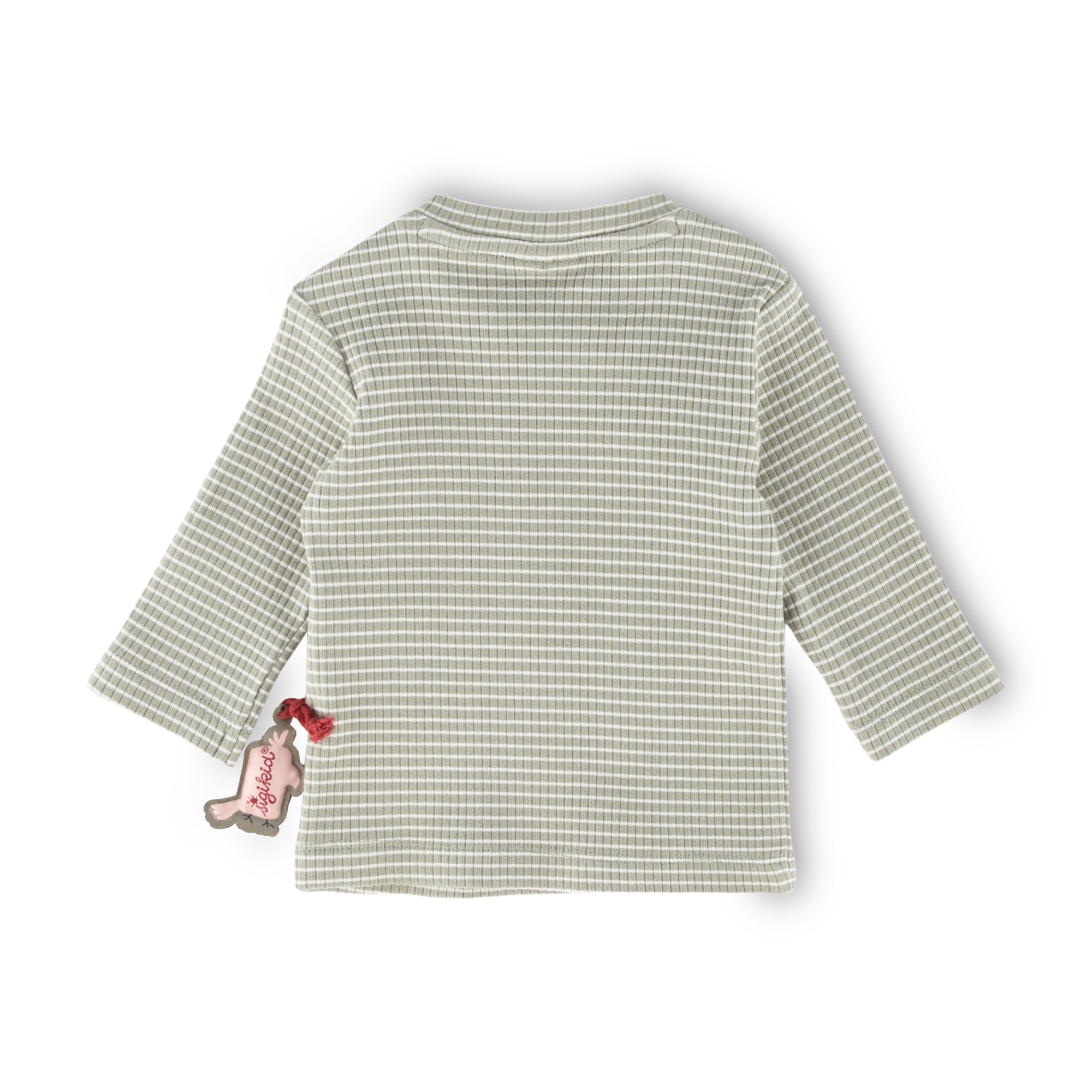 Baby long-sleeved rib knit Tee, pastel green