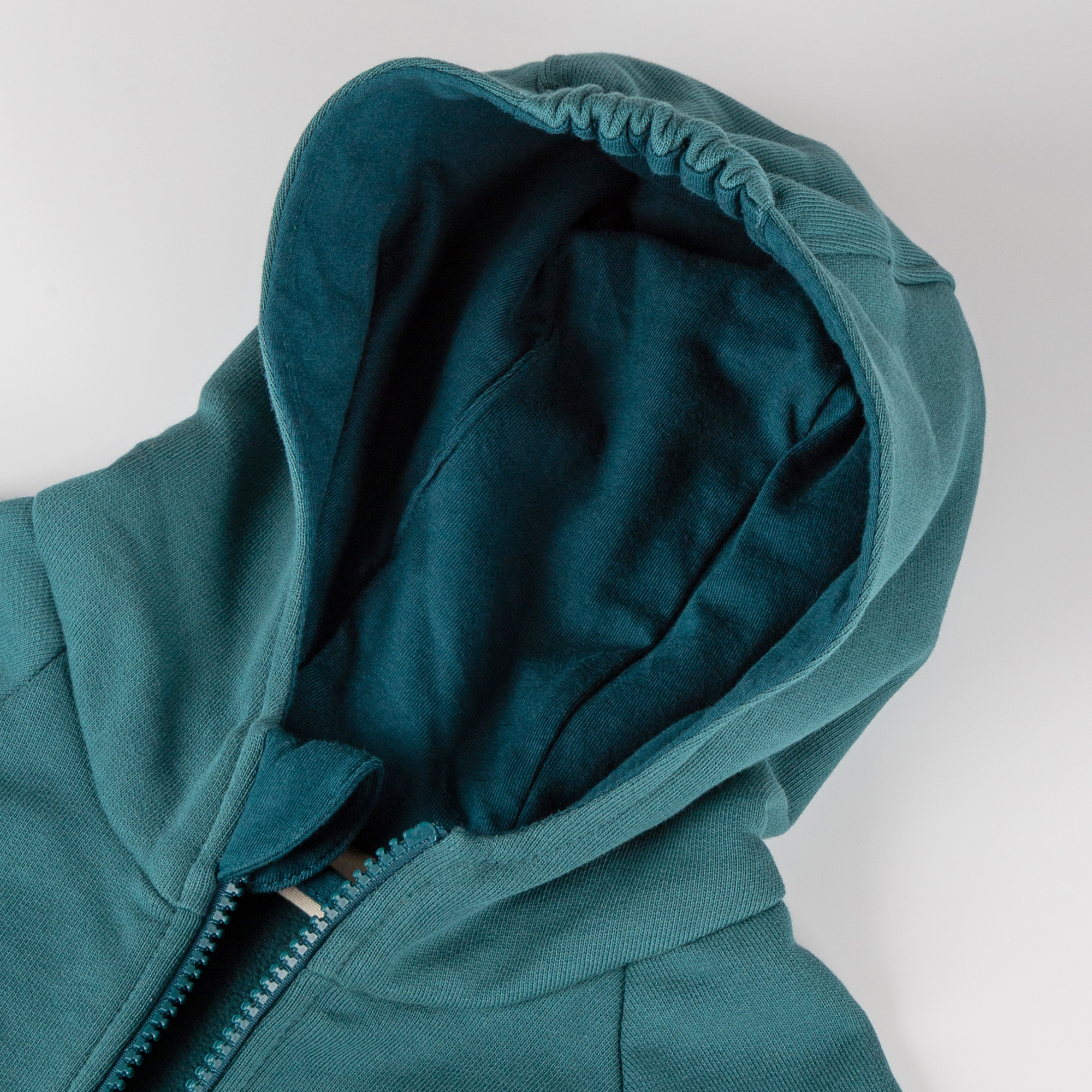 Kinder Kapuzen Sweatjacke Klecks, petrolblau