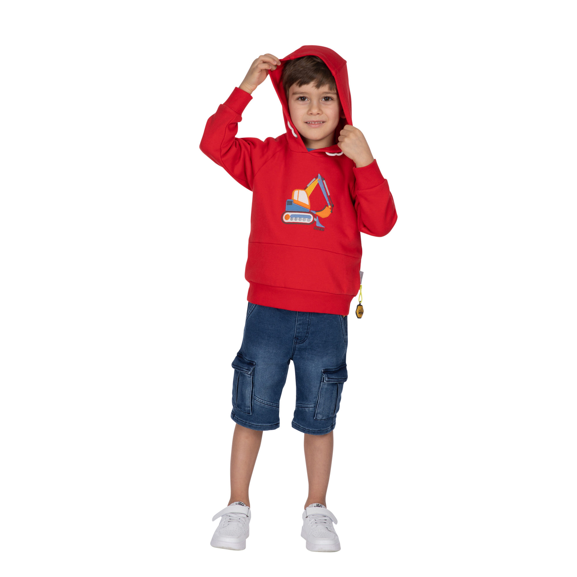 Stretchy jeans bermuda shorts for boys