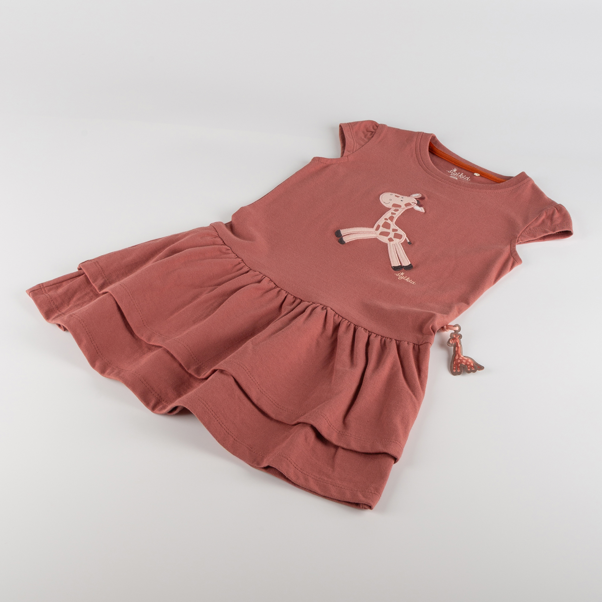 Girls' drop waist flounce dress, Savanne