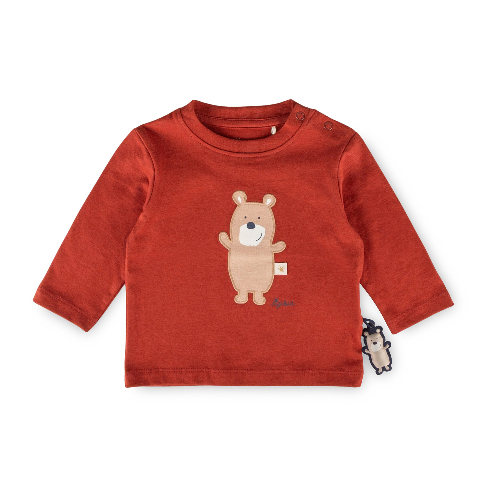 Baby Langarmshirt Bär, rot