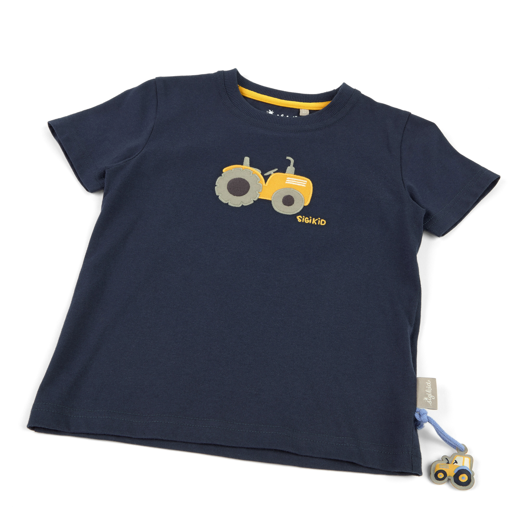Dunkelblaues Kinder T-Shirt Traktor