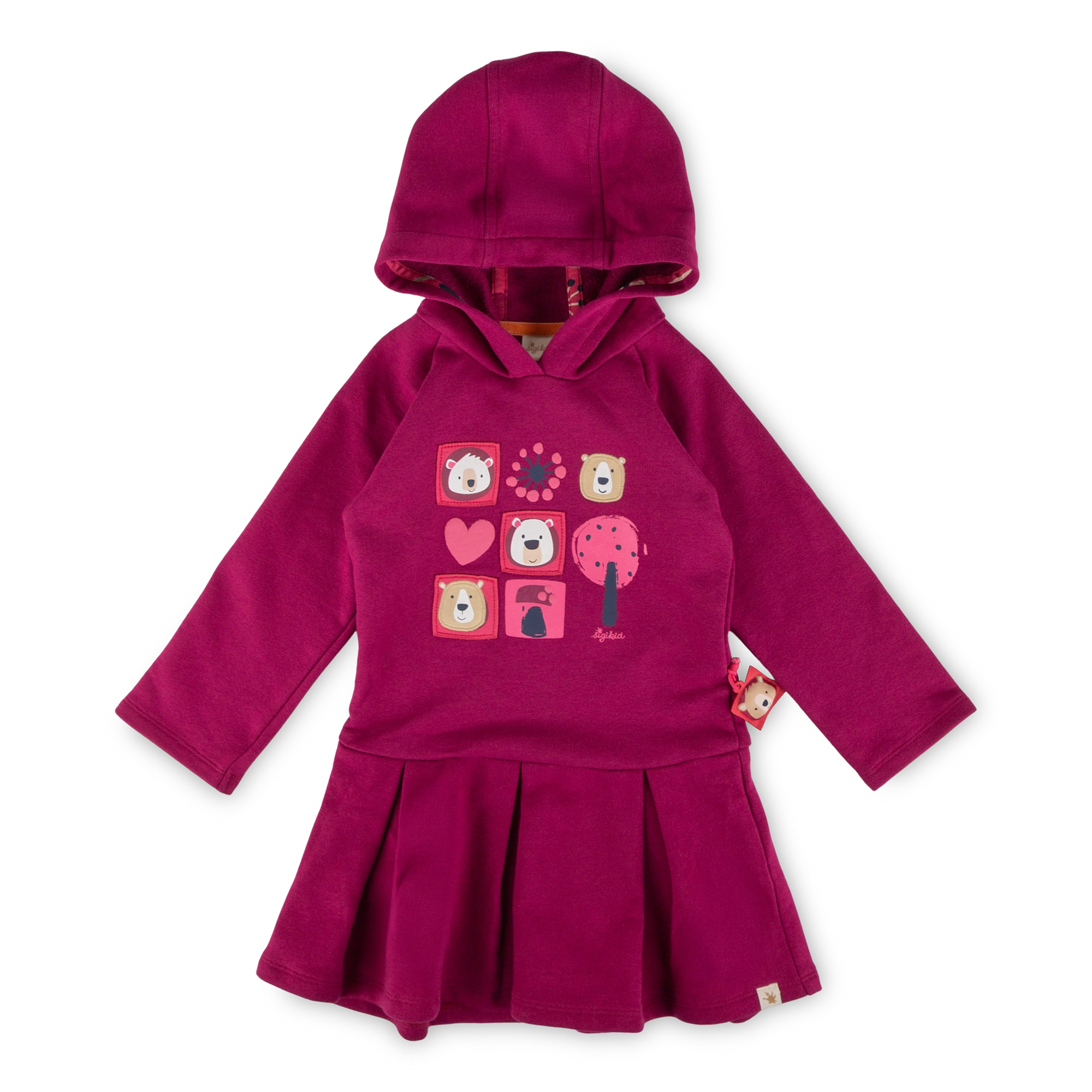 Girls' hooded sweat dress Fancy Forest