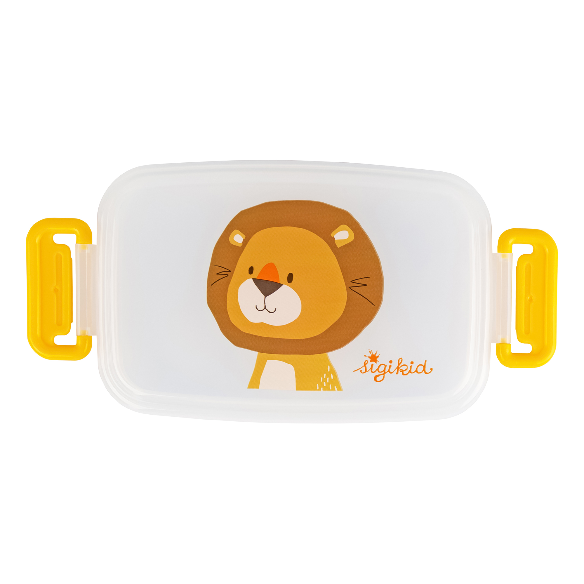 Lunchbox lion, removable partition inside