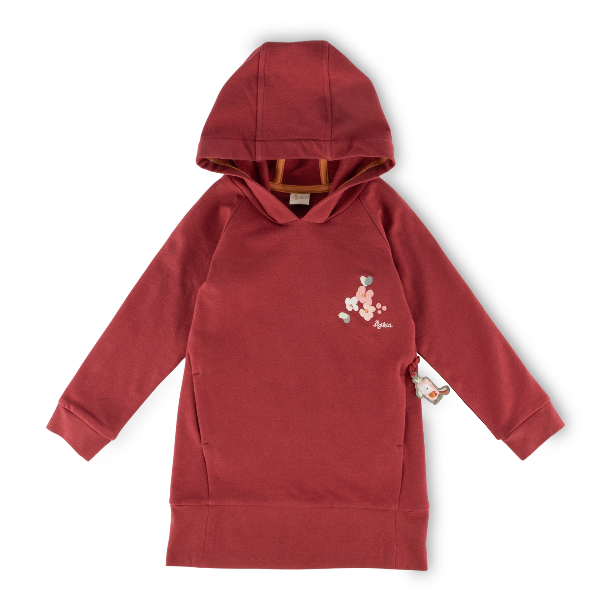 Children's hooded sweat dress with pockets