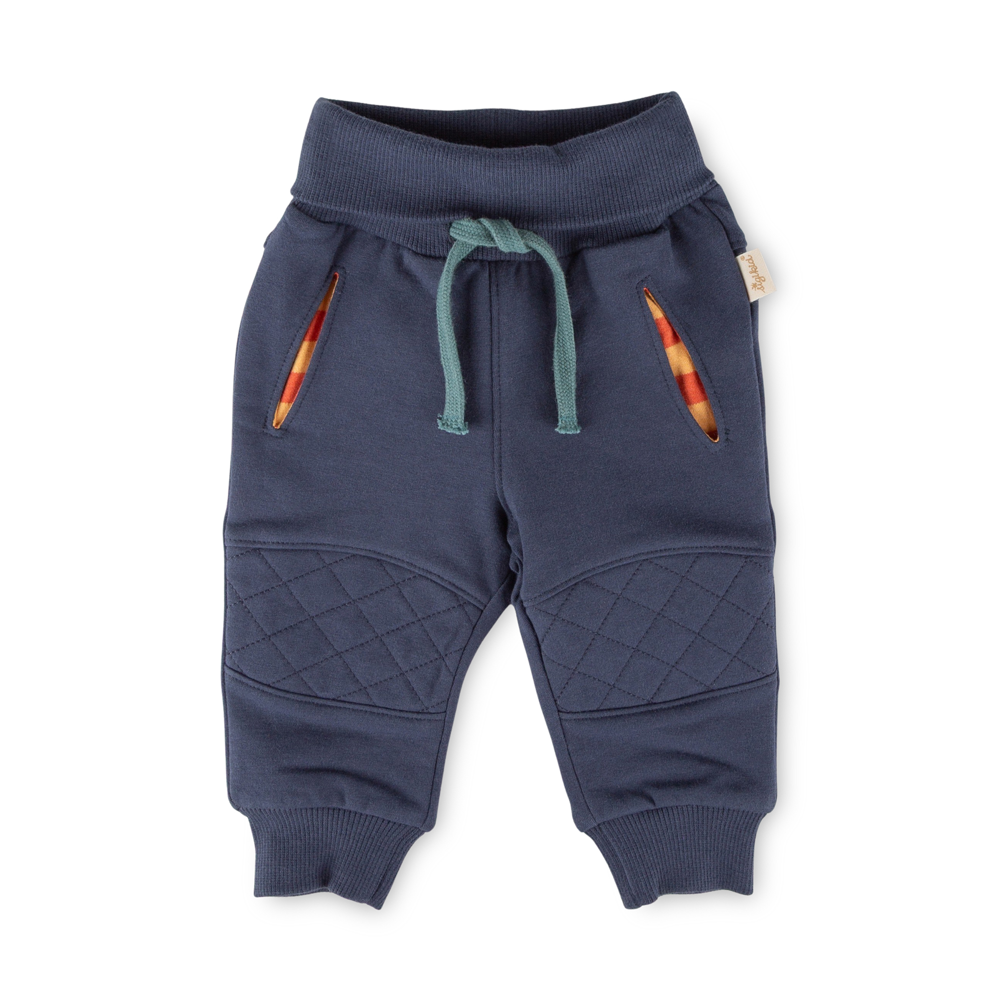 Baby sweat pants Wild Fox, pockets, dark blue