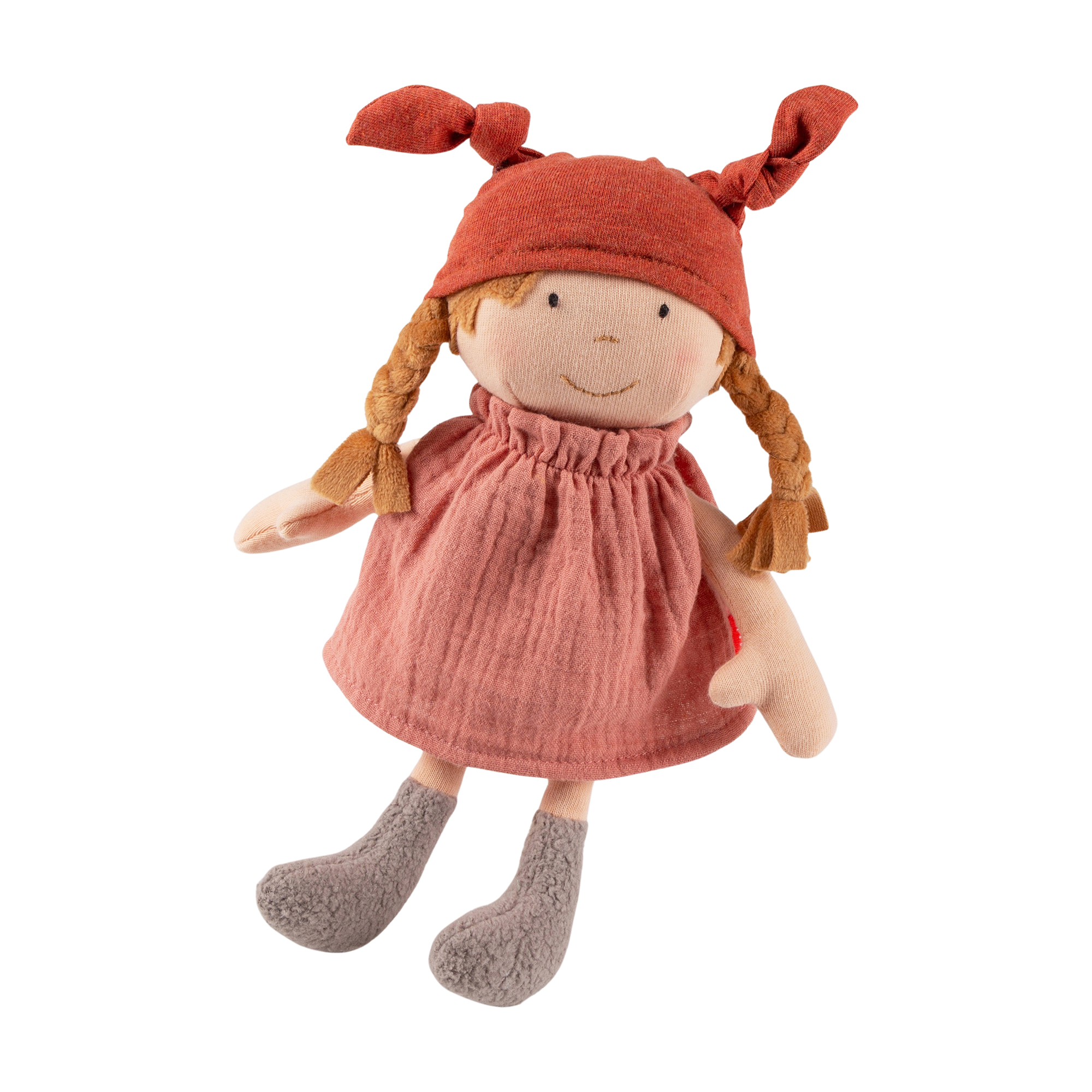 Baby soft doll Brenda Bilipup, dusty pink