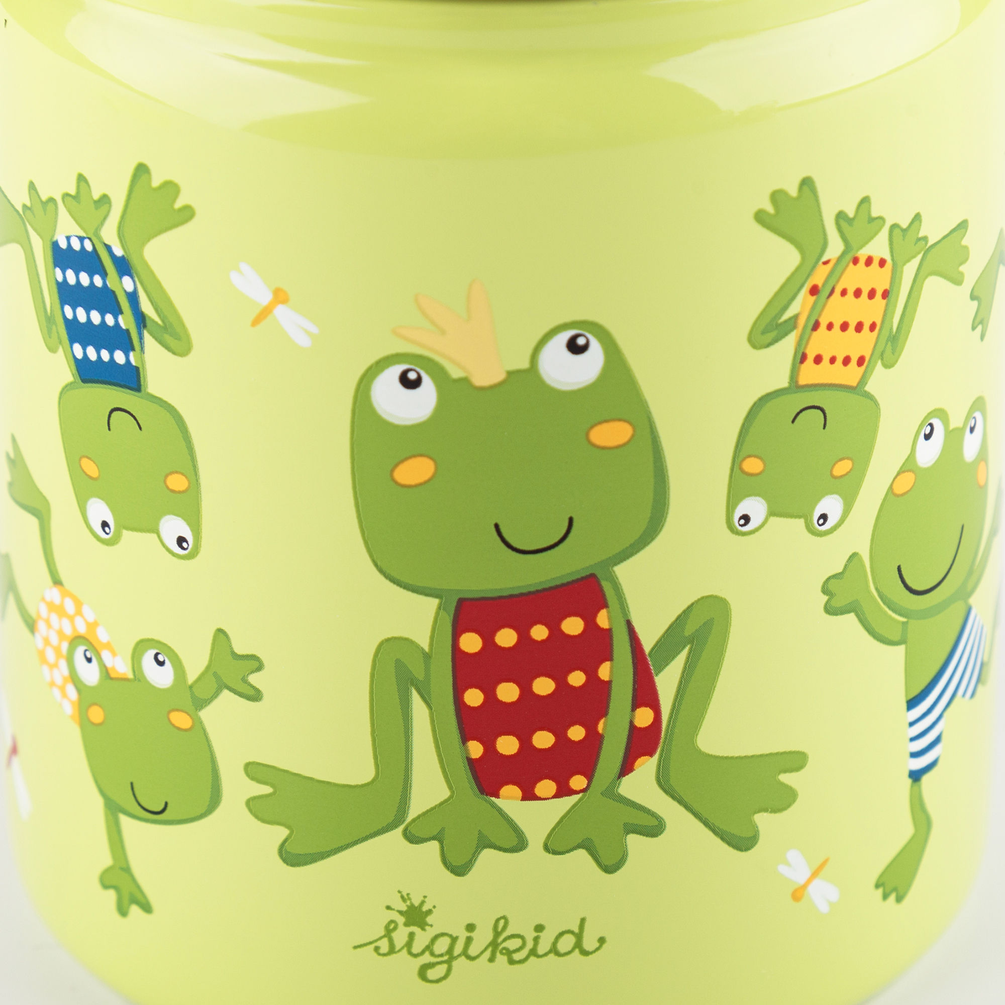 Kids' drink bottle frog, stainless steel, 400 ml