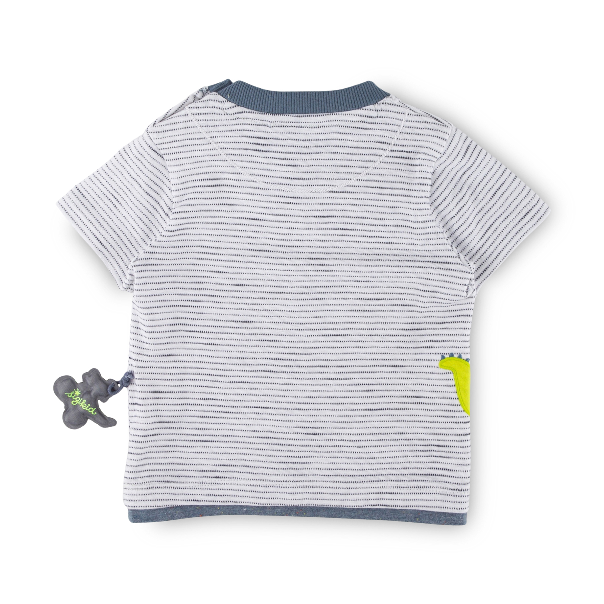 Baby T-Shirt Fahrrad Dino, weiß meliert Baby T-Shirt Fahrrad Dino, weiß meliert