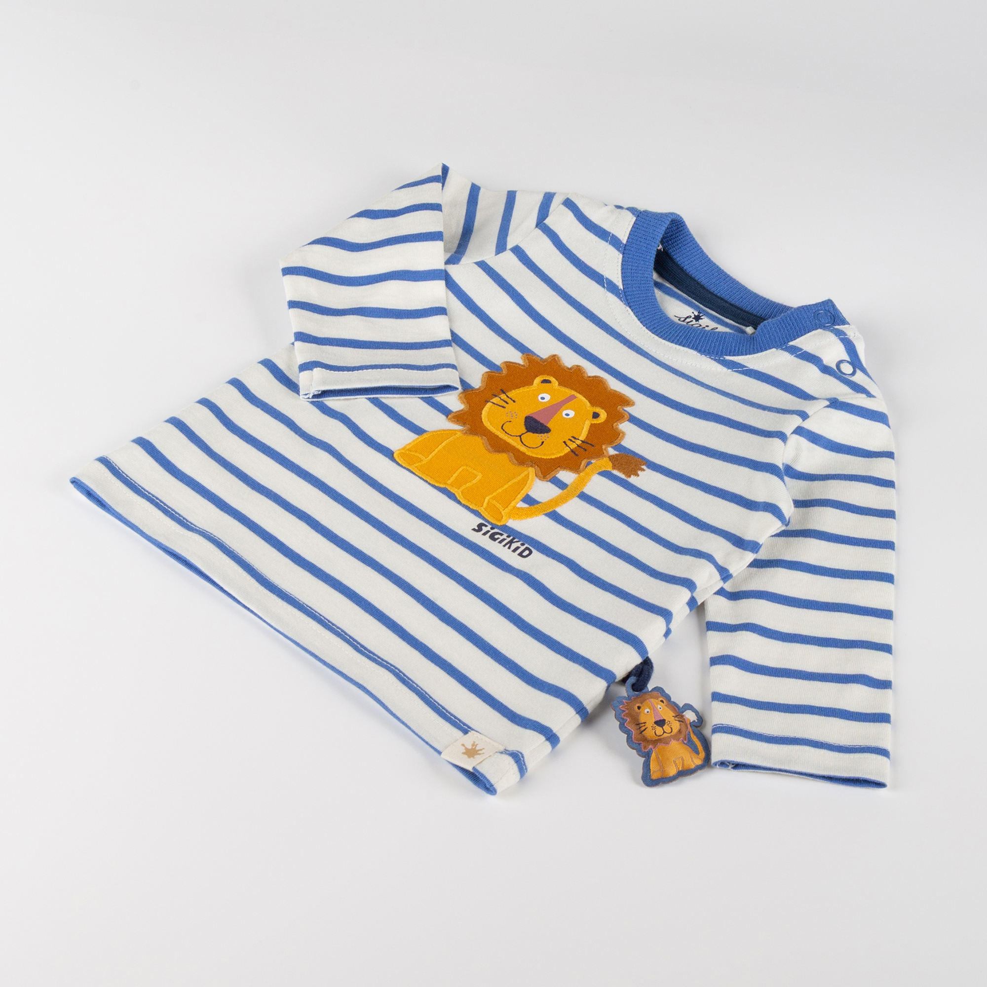 Striped baby long sleeve Tee Tiger & Lion