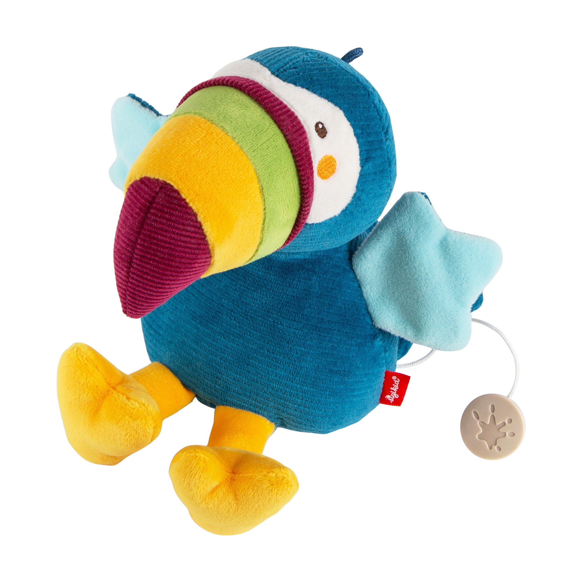 Musical baby soft toy toucan