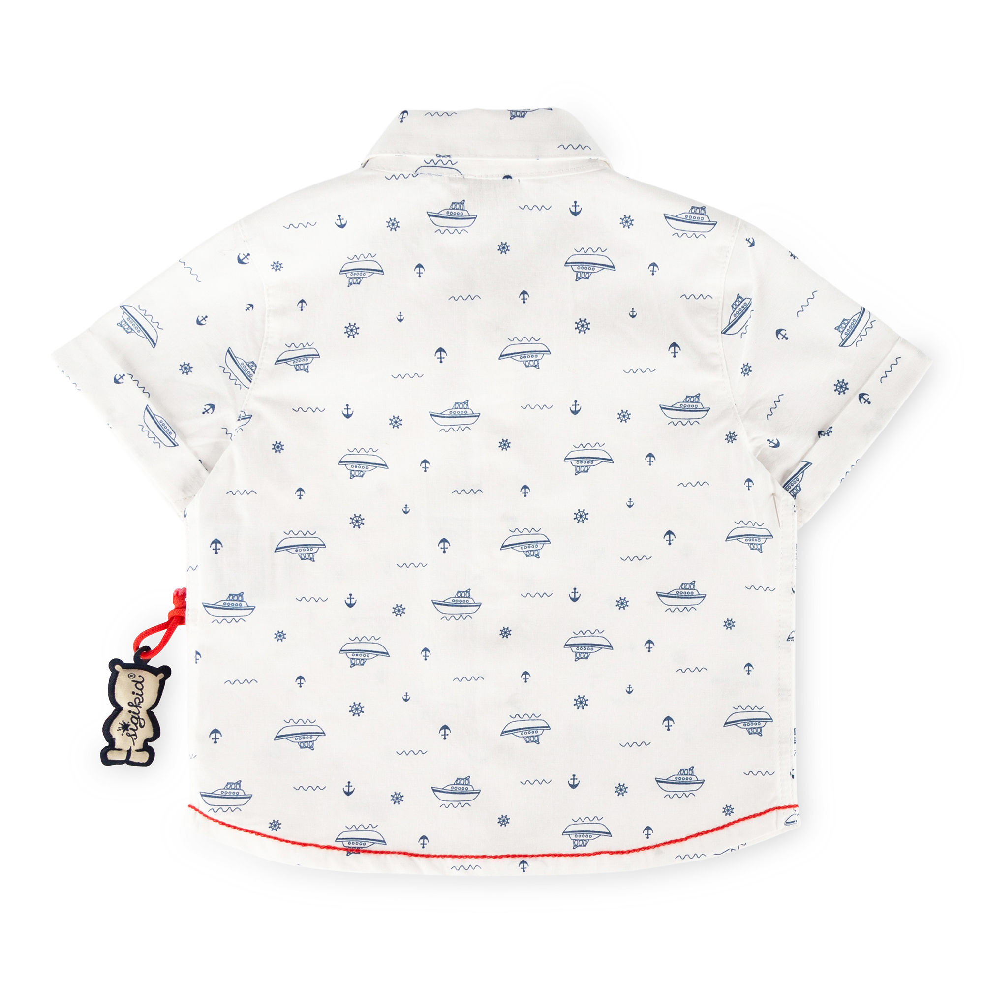Baby short sleeve shirt ships, anchor & wheel