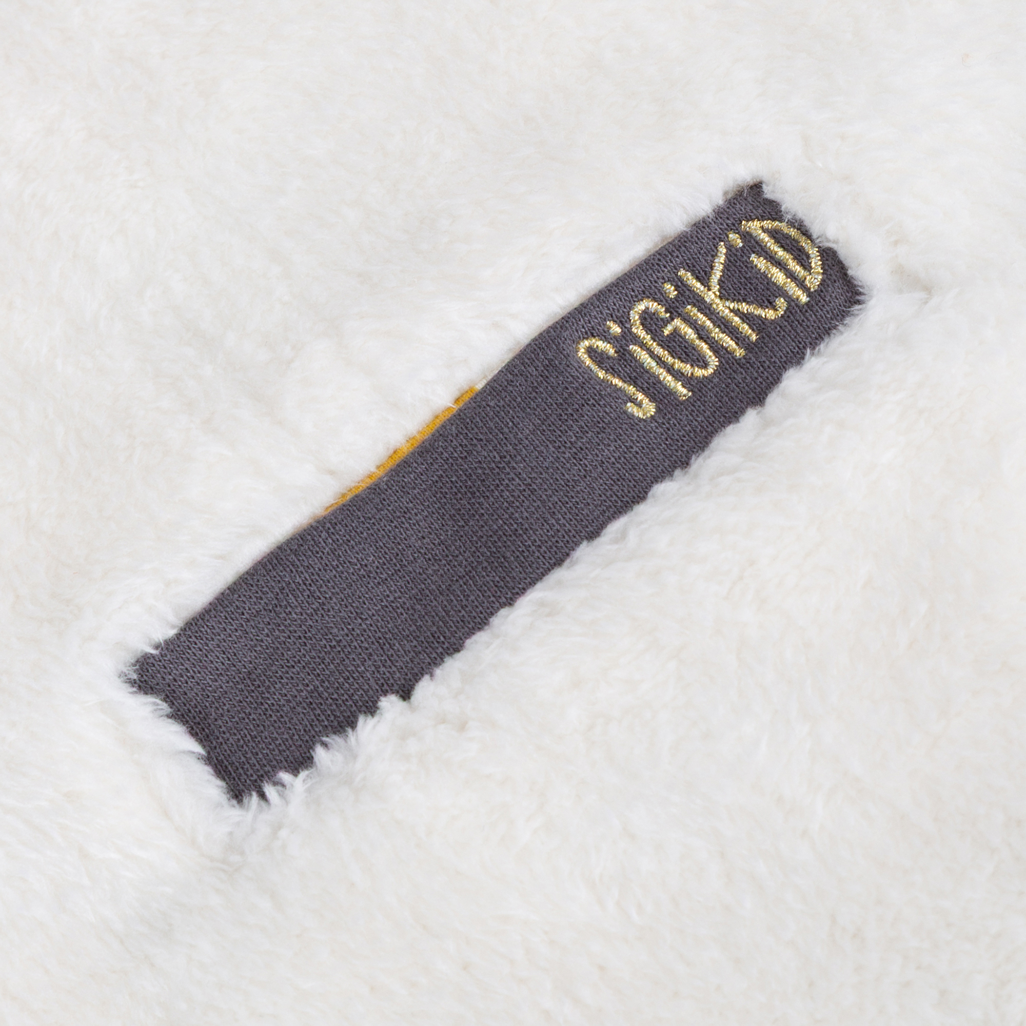 Children's sherpa fleece poncho Snow Bunny, lined, hooded