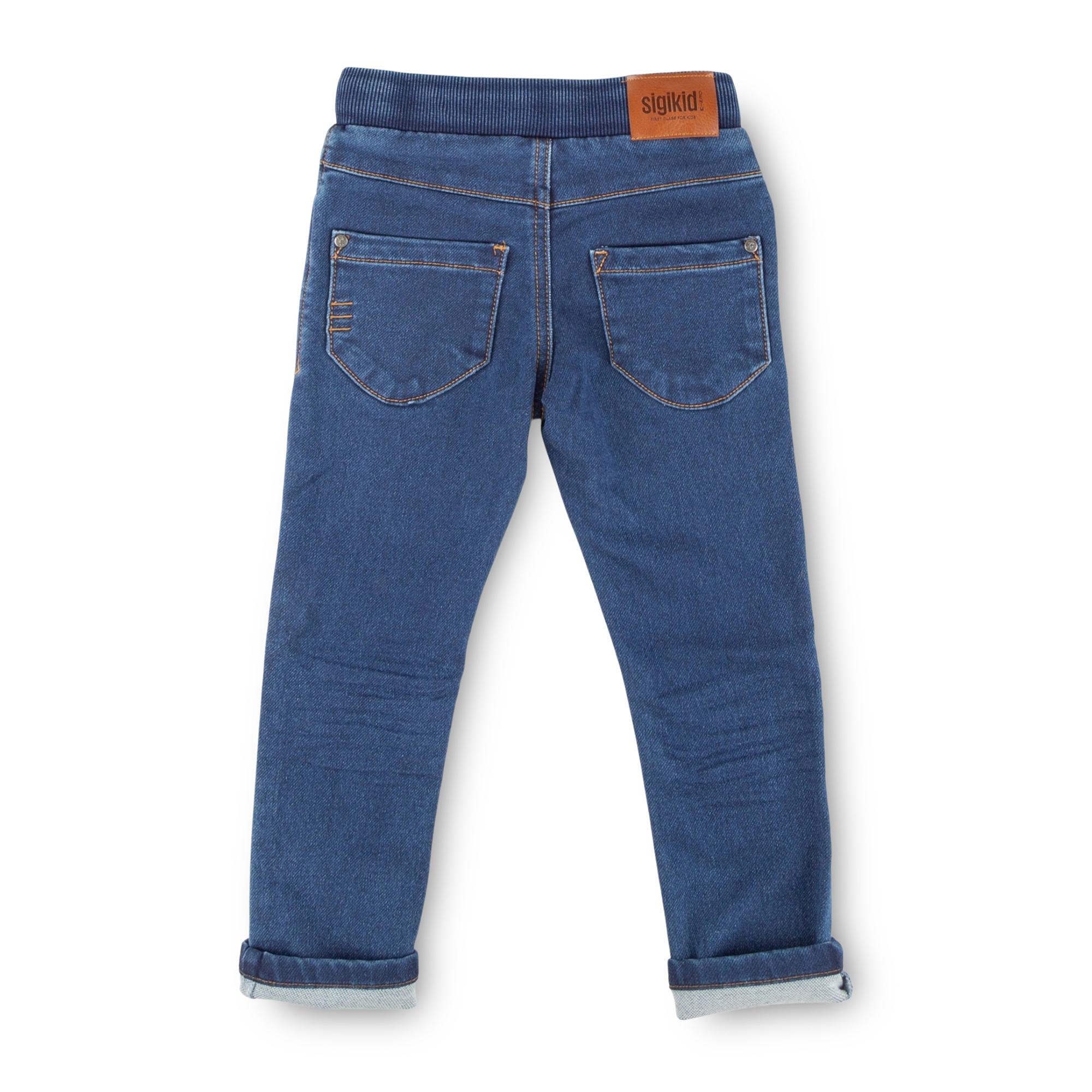 Schlanke Kinderjeans mit innen verstellbarem Dehnbund Schlanke Kinderjeans mit innen verstellbarem Dehnbund