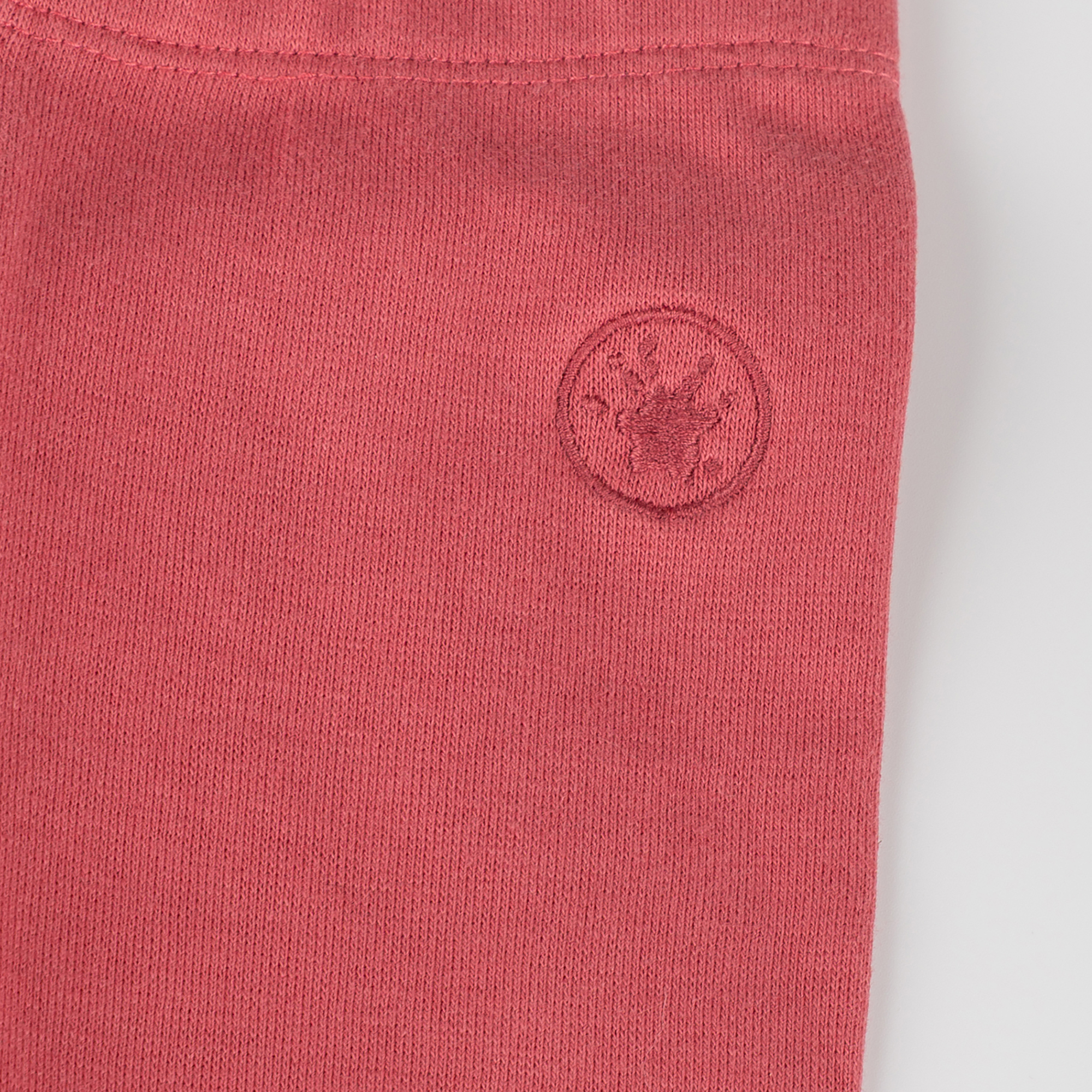 Dark pink baby rib knit leggings Spring Birds