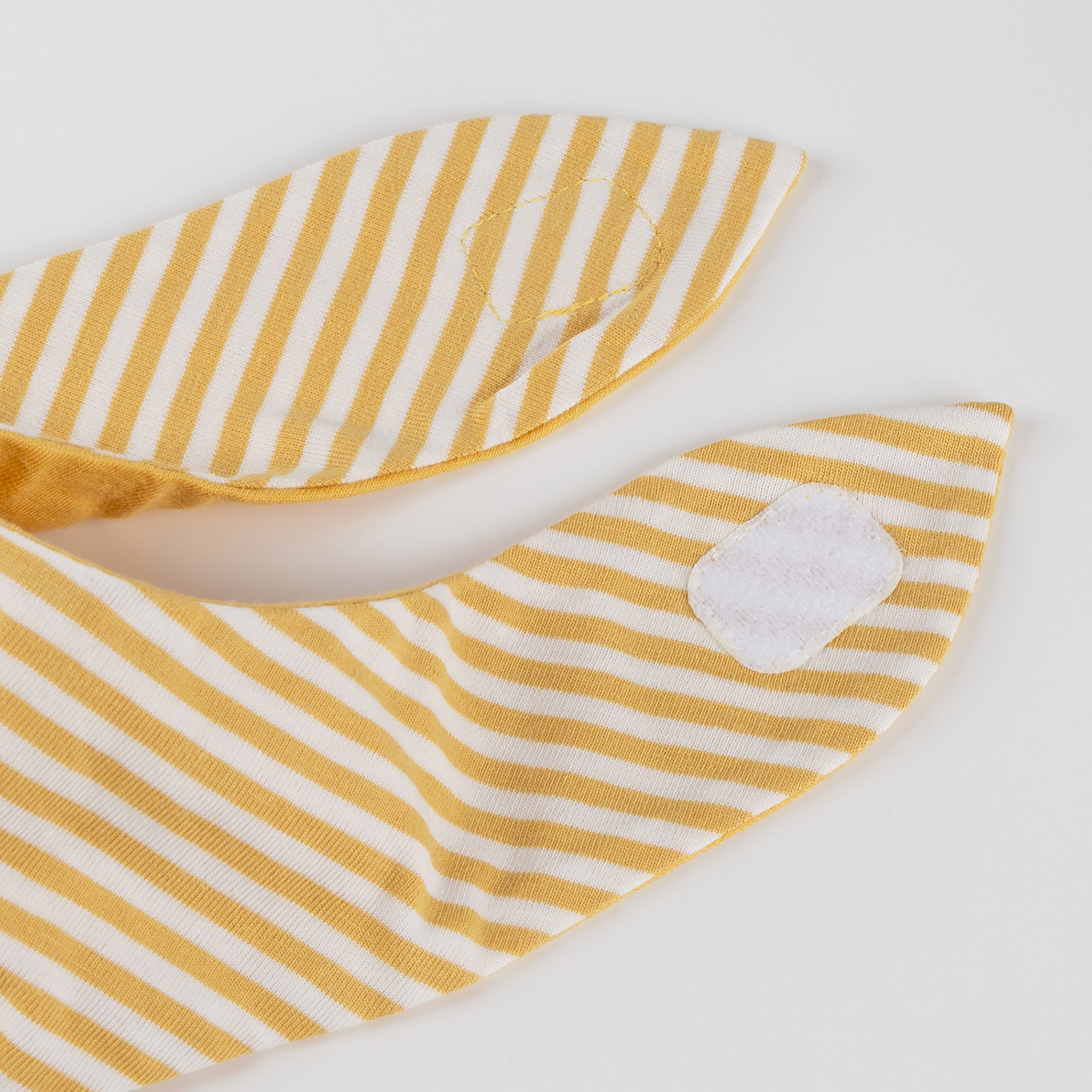 Newborn baby bandana bib, reversible, yellow